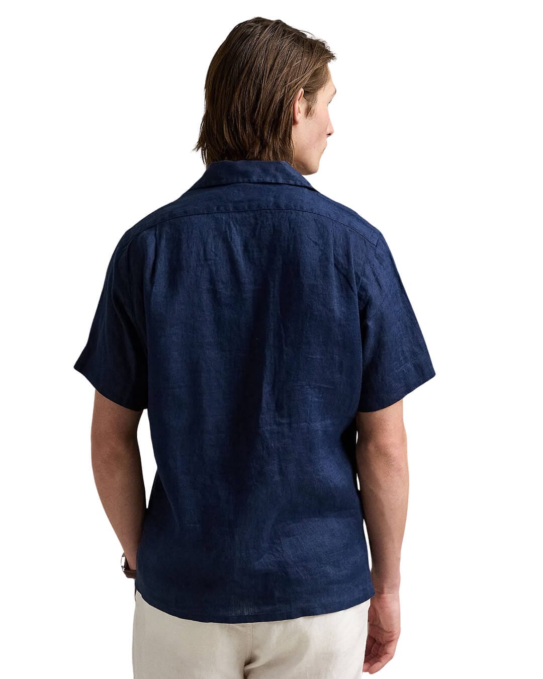 Polo Ralph Lauren Shirts Polo Ralph Lauren Navy  Classic Fit Ss Linen Camp Shirt