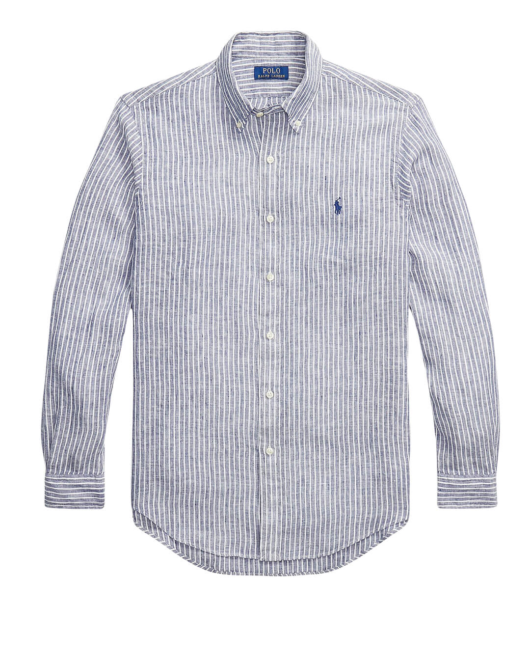 Polo Ralph Lauren Shirts Polo Ralph Lauren Navy  Stripe Custom Fit Linen  Shirt