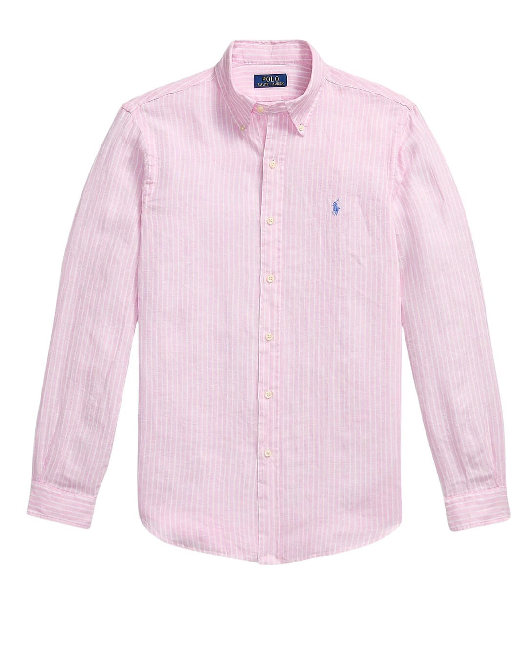 Polo Ralph Lauren Shirts Polo Ralph Lauren Pink Stripe Custom Fit Linen Shirt