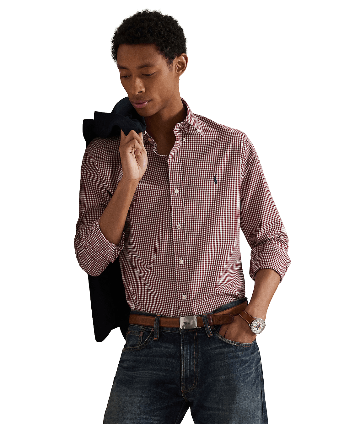Polo Ralph Lauren Shirts Polo Ralph Lauren Red Custom Fit Gingham Stretch Poplin Shirt