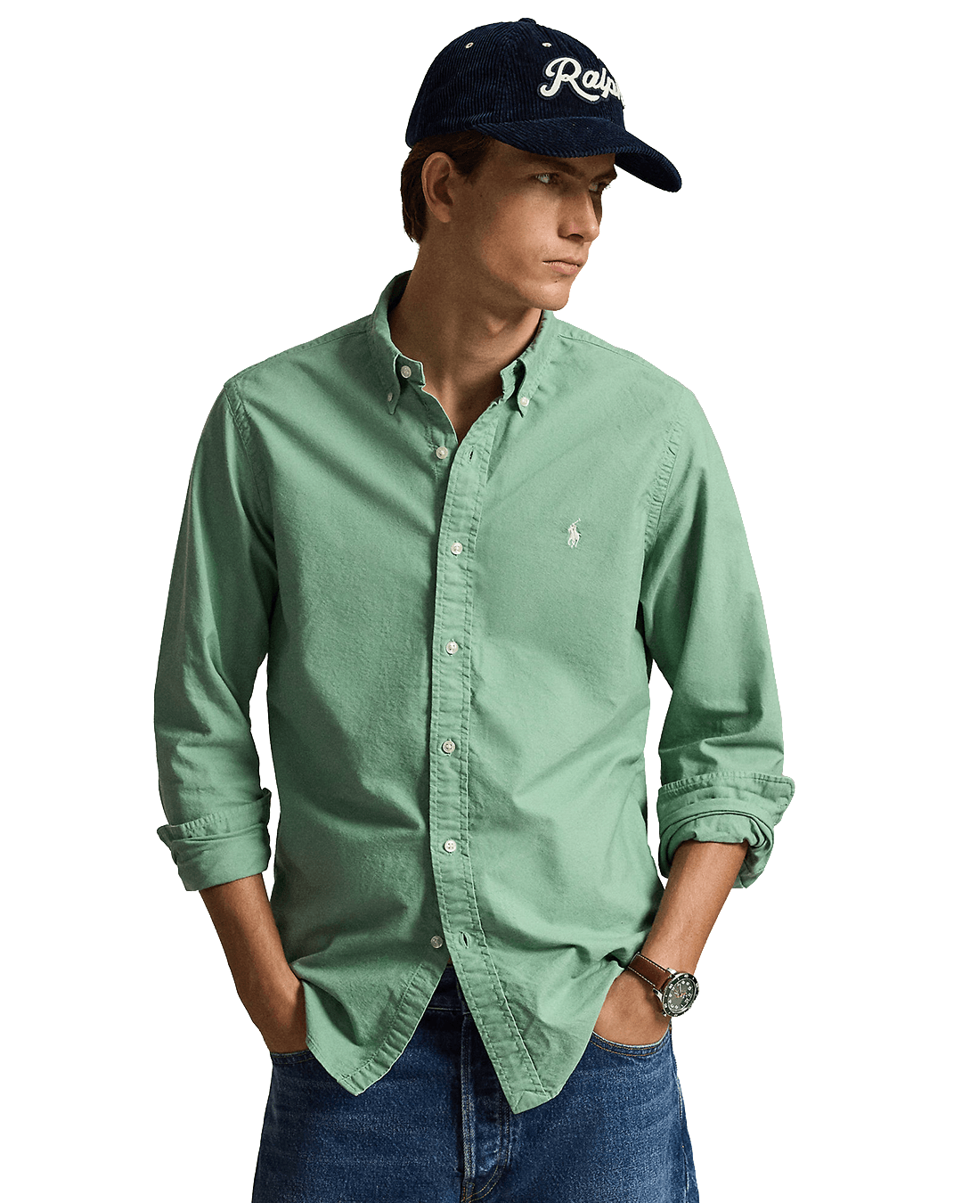 Polo Ralph Lauren Shirts Polo Ralph Lauren Turquoise Custom Fit Garment-Dyed Oxford Shirt