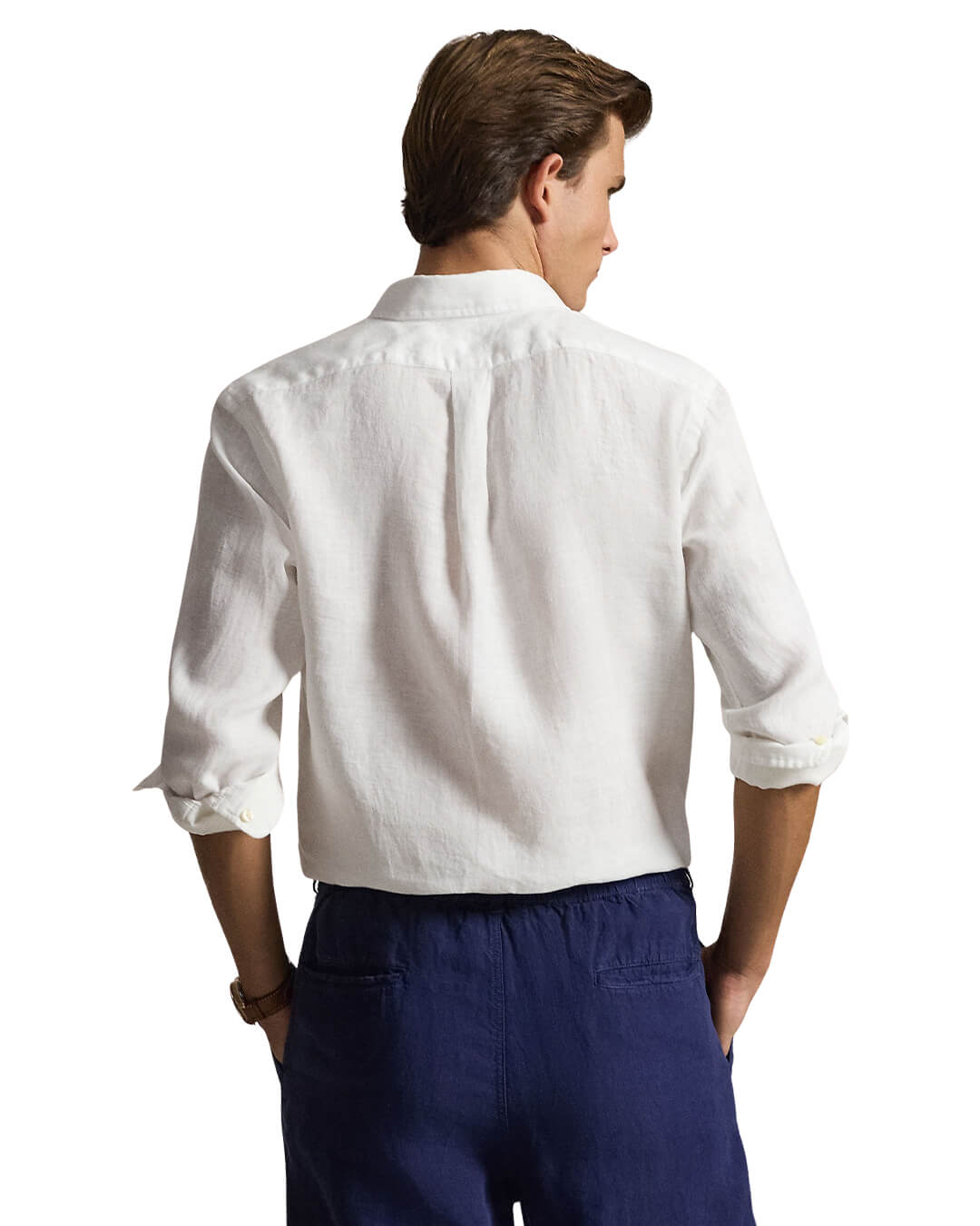 Polo Ralph Lauren Shirts Polo Ralph Lauren White Custom Fit Ls Linen  Shirt