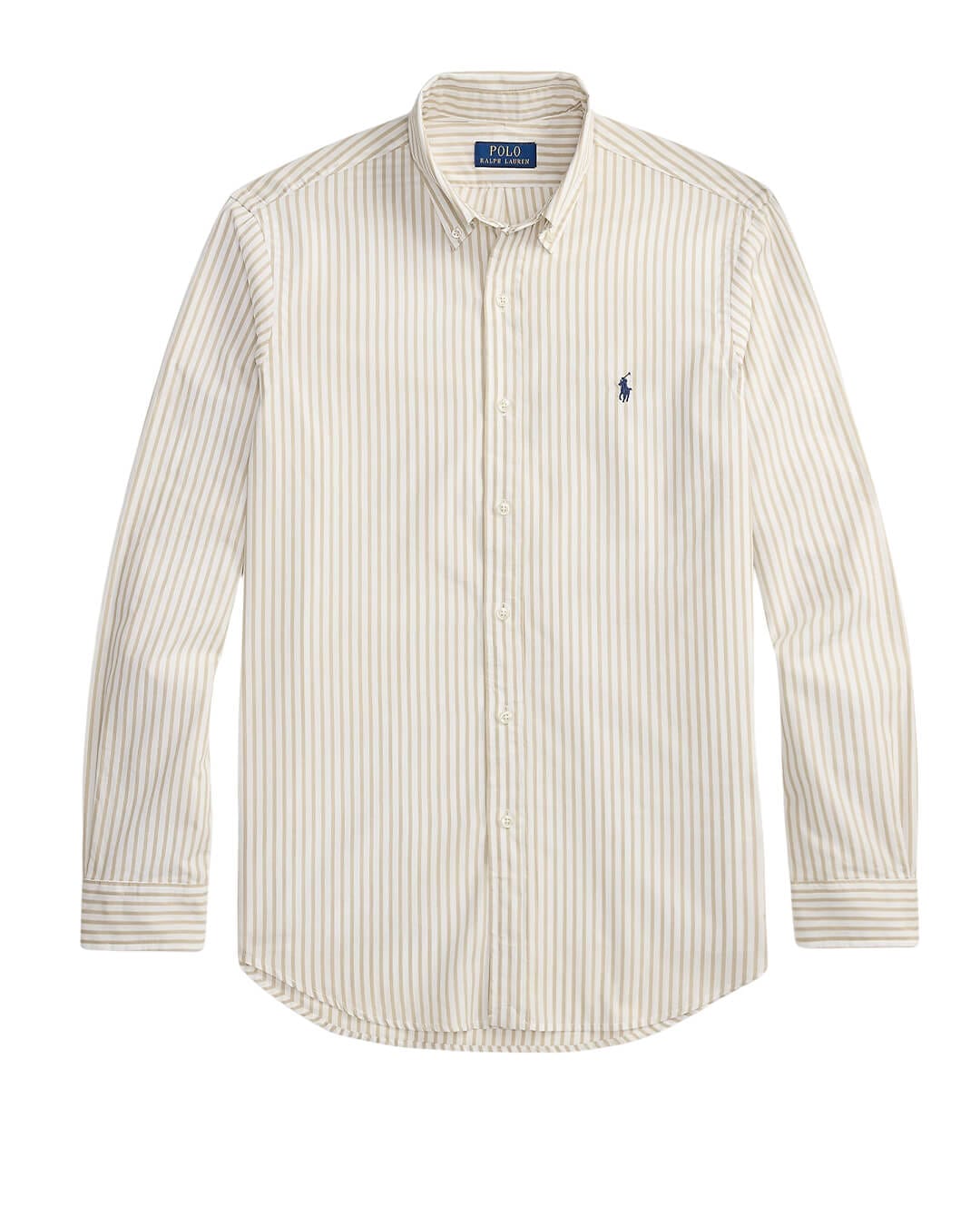Polo Ralph Lauren Shirts Polo Ralph Lauren White Stripe Custom Fit Cotton  Shirt