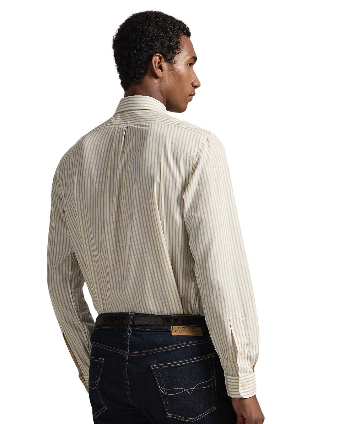 Polo Ralph Lauren Shirts Polo Ralph Lauren White Stripe Custom Fit Cotton  Shirt