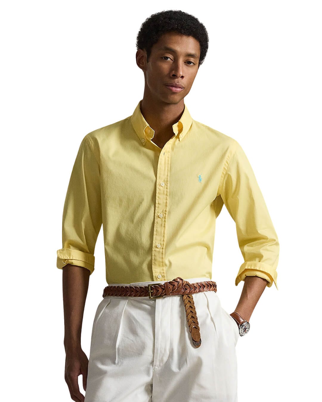 Polo Ralph Lauren Shirts Polo Ralph Lauren Yellow Custom Fit Cotton  Shirt