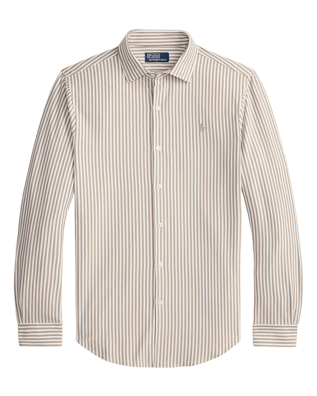 Polo Ralph Lauren Shirts Ralph Lauren Brown Ralph Lauren Striped Knit Oxford Shirt Brown