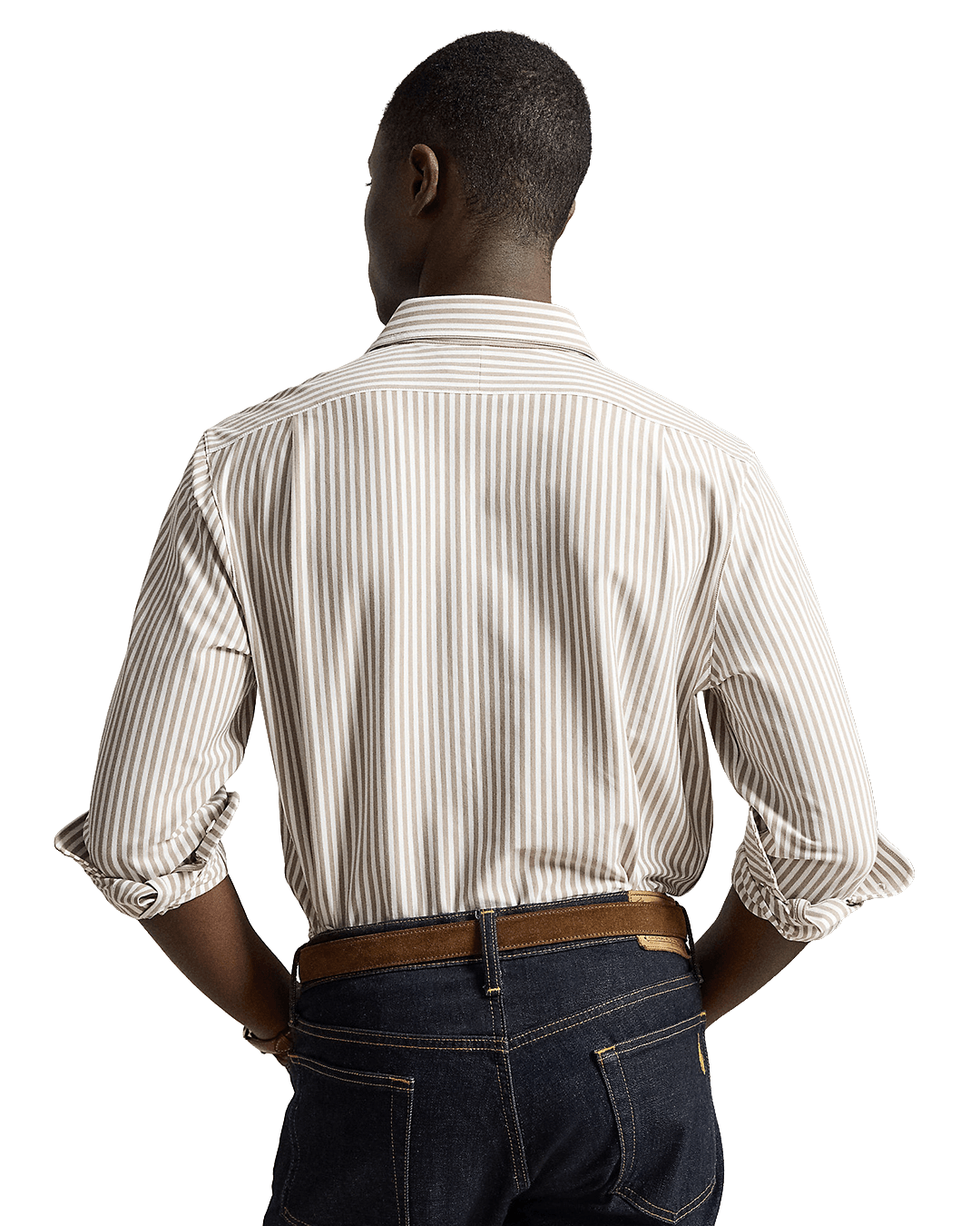 Polo Ralph Lauren Shirts Ralph Lauren Brown Ralph Lauren Striped Knit Oxford Shirt Brown