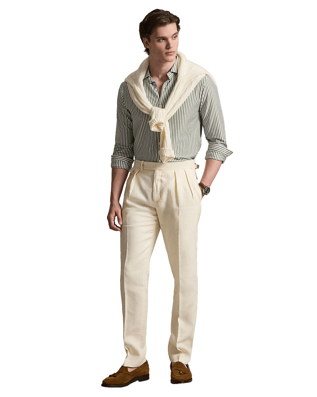 Polo Ralph Lauren Shirts Ralph Lauren Green Ralph Lauren Striped Knit Oxford Shirt Green