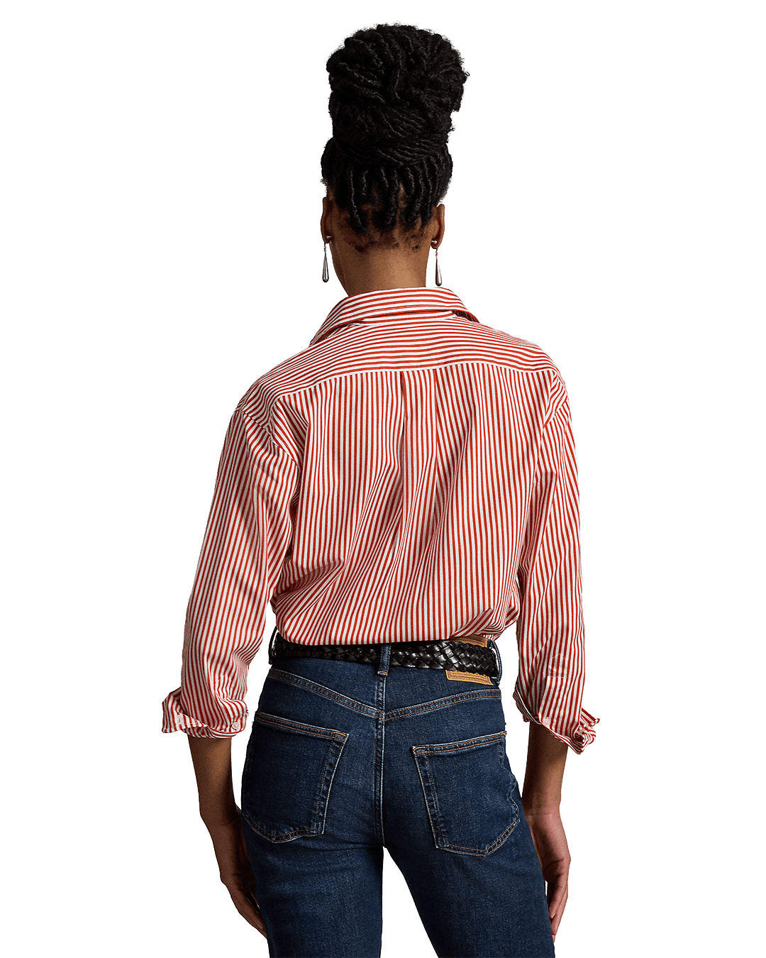 Polo Ralph Lauren Shirts Ralph Lauren Orange Ralph Lauren Relaxed Fit Striped Cotton Shirt Orange