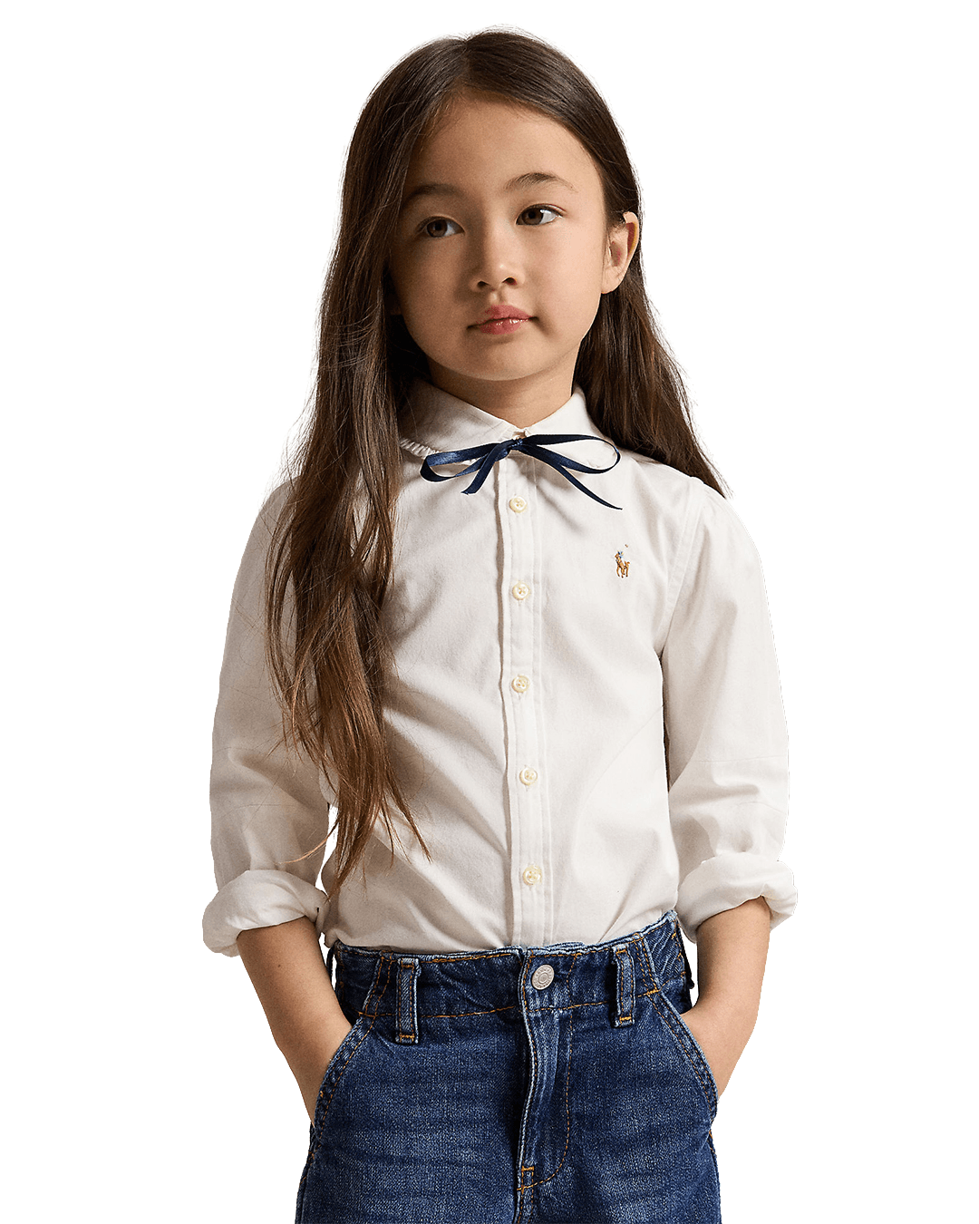 Polo Ralph Lauren Shirts Ralph Lauren White Ralph Lauren Ruffled Cotton Oxford Shirt White