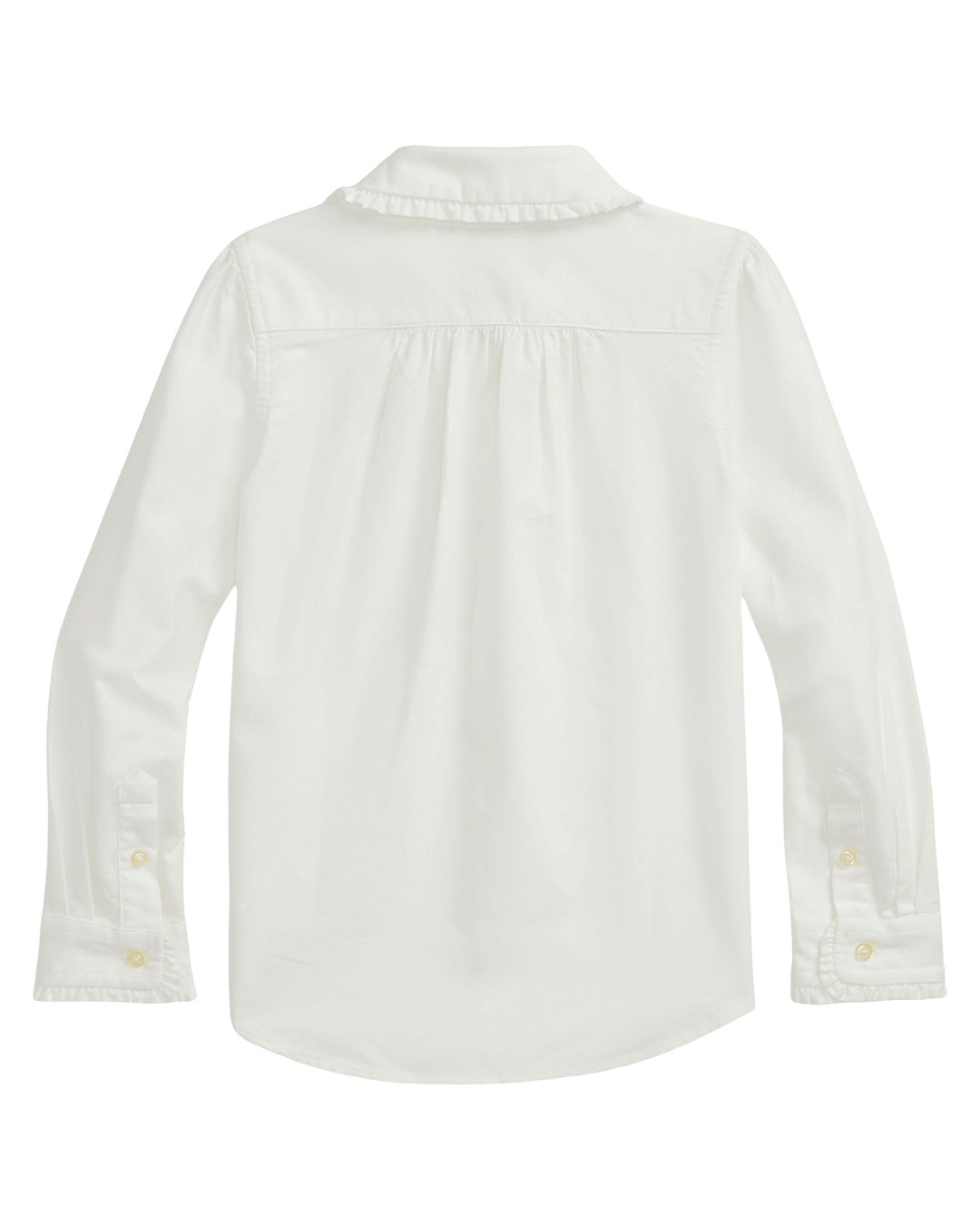 Polo Ralph Lauren Shirts Ralph Lauren White Ralph Lauren Ruffled Cotton Oxford Shirt White