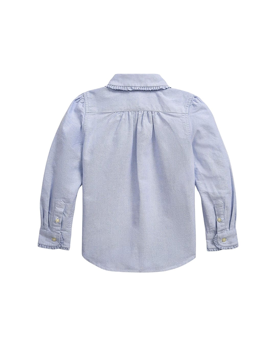Polo Ralph Lauren Shirts RUFFLED COTTON OXFORD SHIRT BLUE