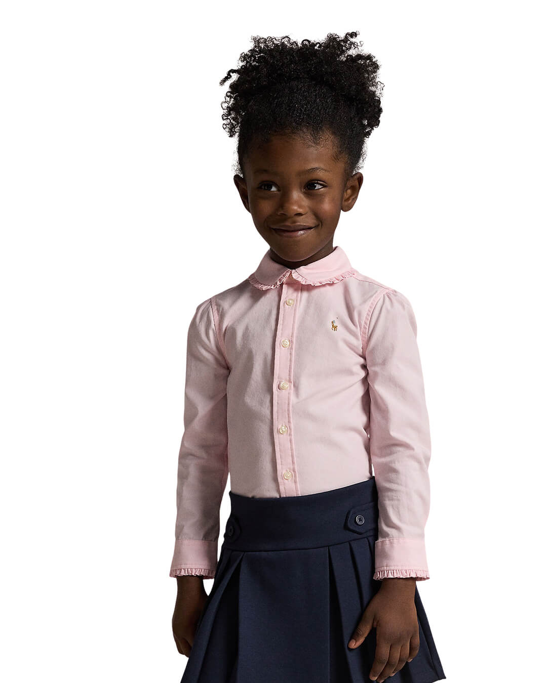 Polo Ralph Lauren Shirts RUFFLED COTTON OXFORD SHIRT PINK