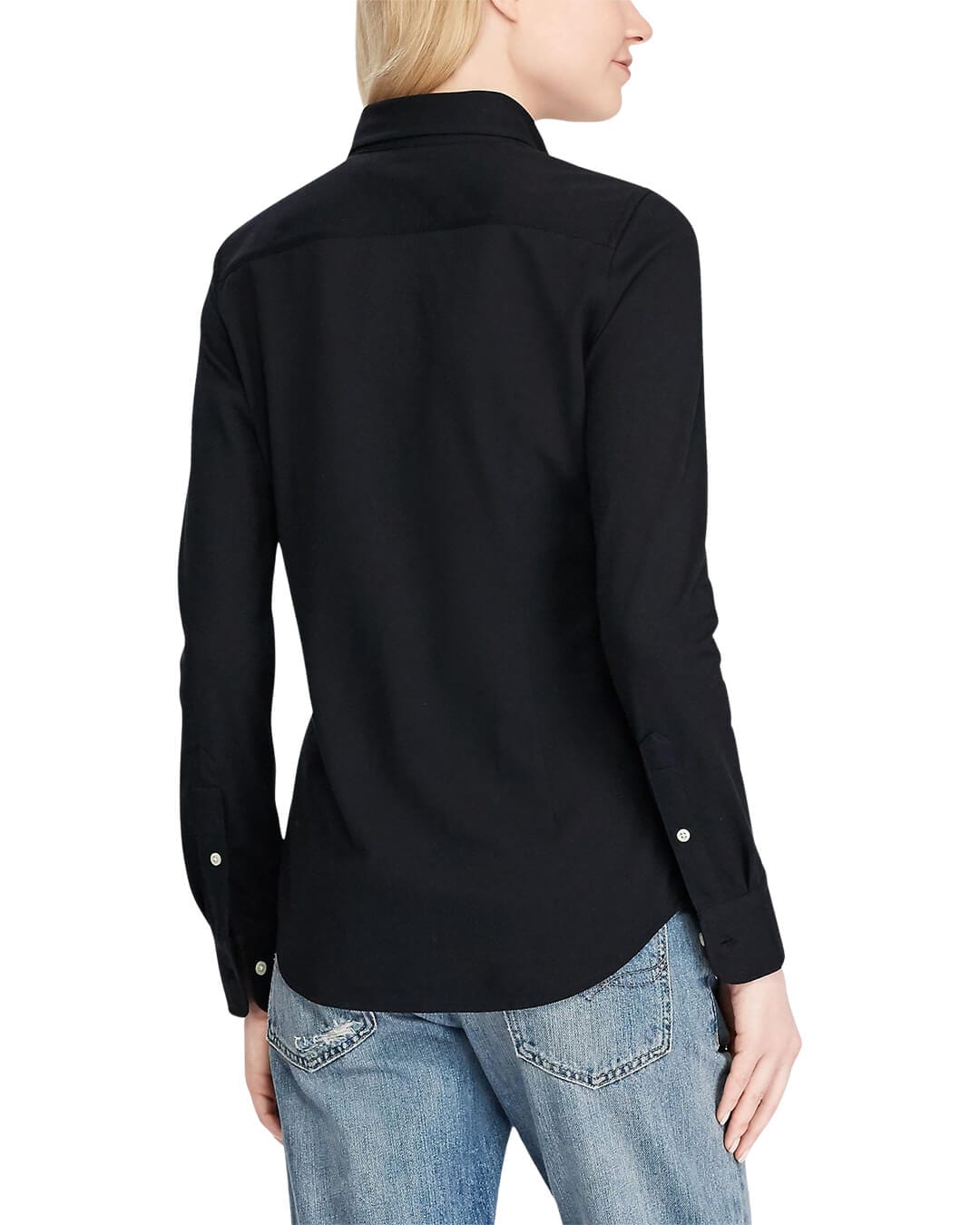 Polo Ralph Lauren Shirts SLIM FIT KNIT COTTON OXFORD SHIRT BLACK