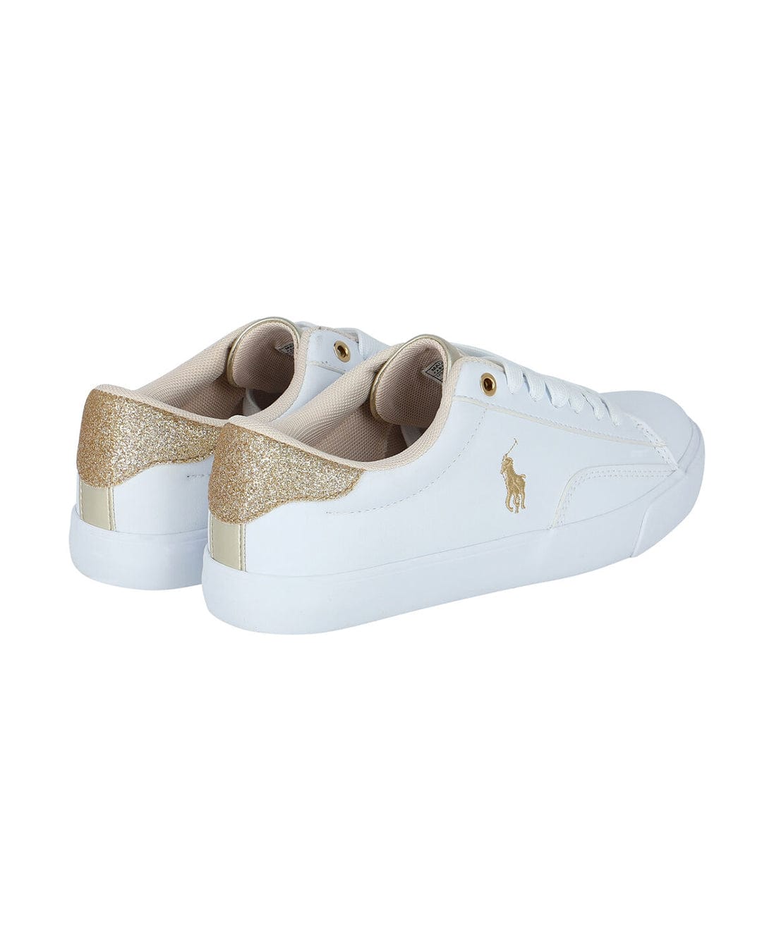 Polo Ralph Lauren Shoes Girls Polo Ralph Lauren Metallic Gold Glitter Sneakers