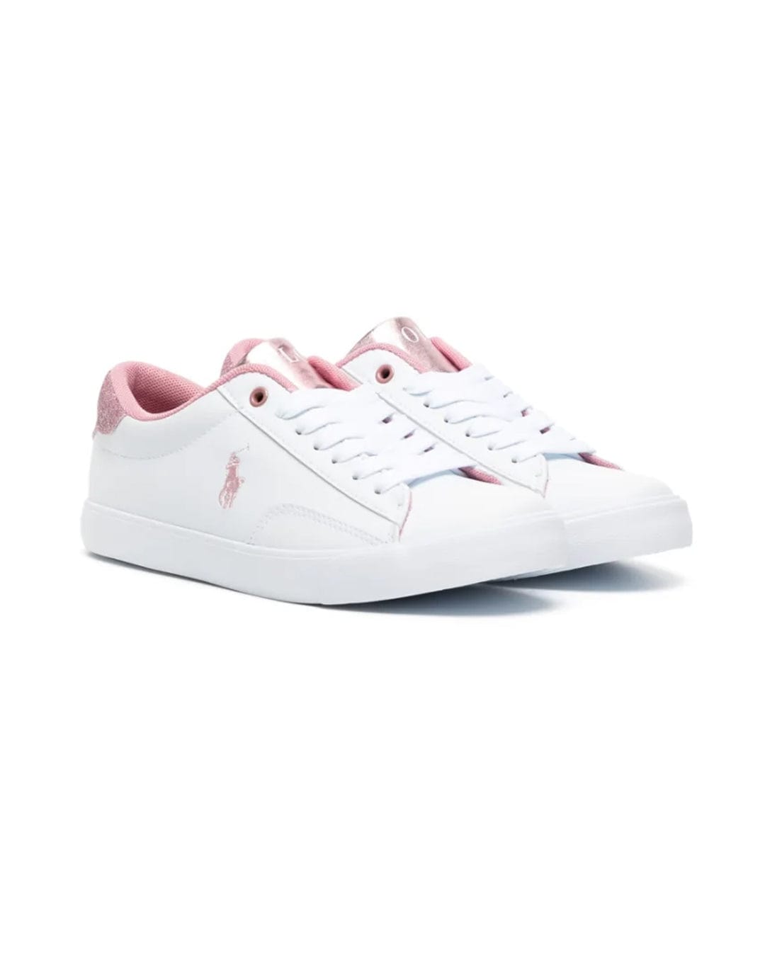 Polo Ralph Lauren Shoes Girls Polo Ralph Lauren Metallic Rose Glitter Sneakers