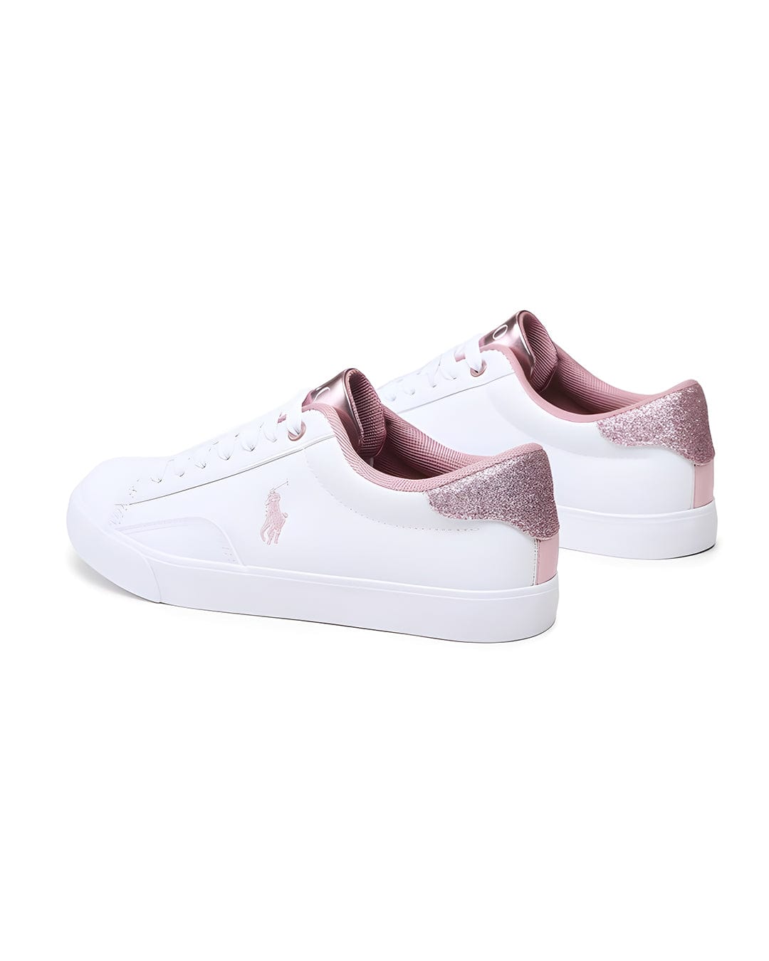 Polo Ralph Lauren Shoes Girls Polo Ralph Lauren Metallic Rose Glitter Sneakers