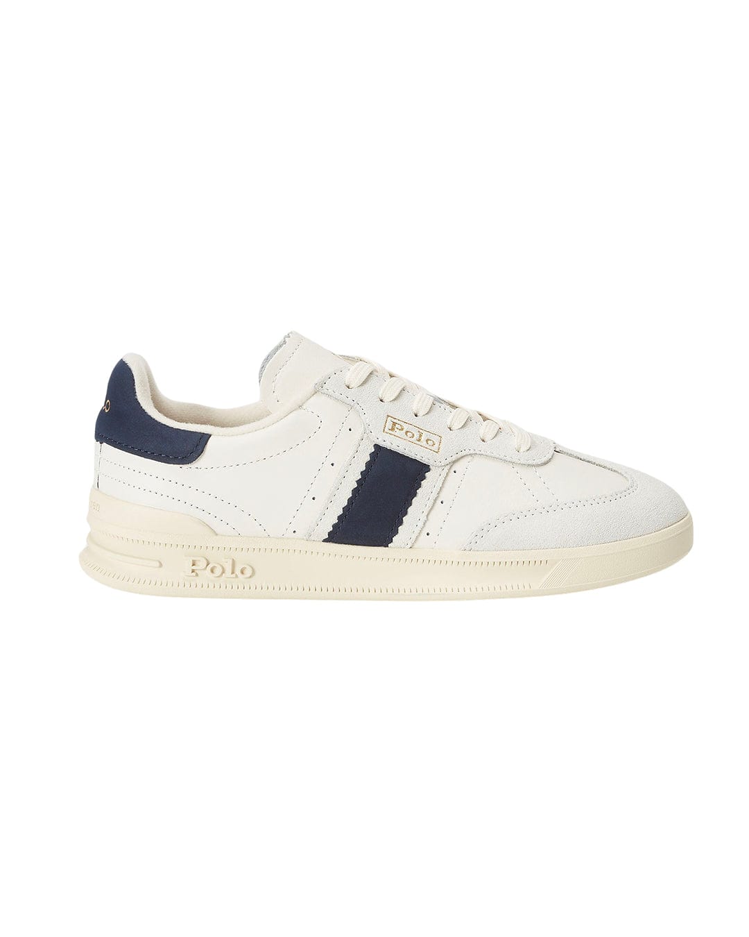 Polo Ralph Lauren Shoes HERITAGE AERA LEATHER-SUEDE SNEAKER WHITE