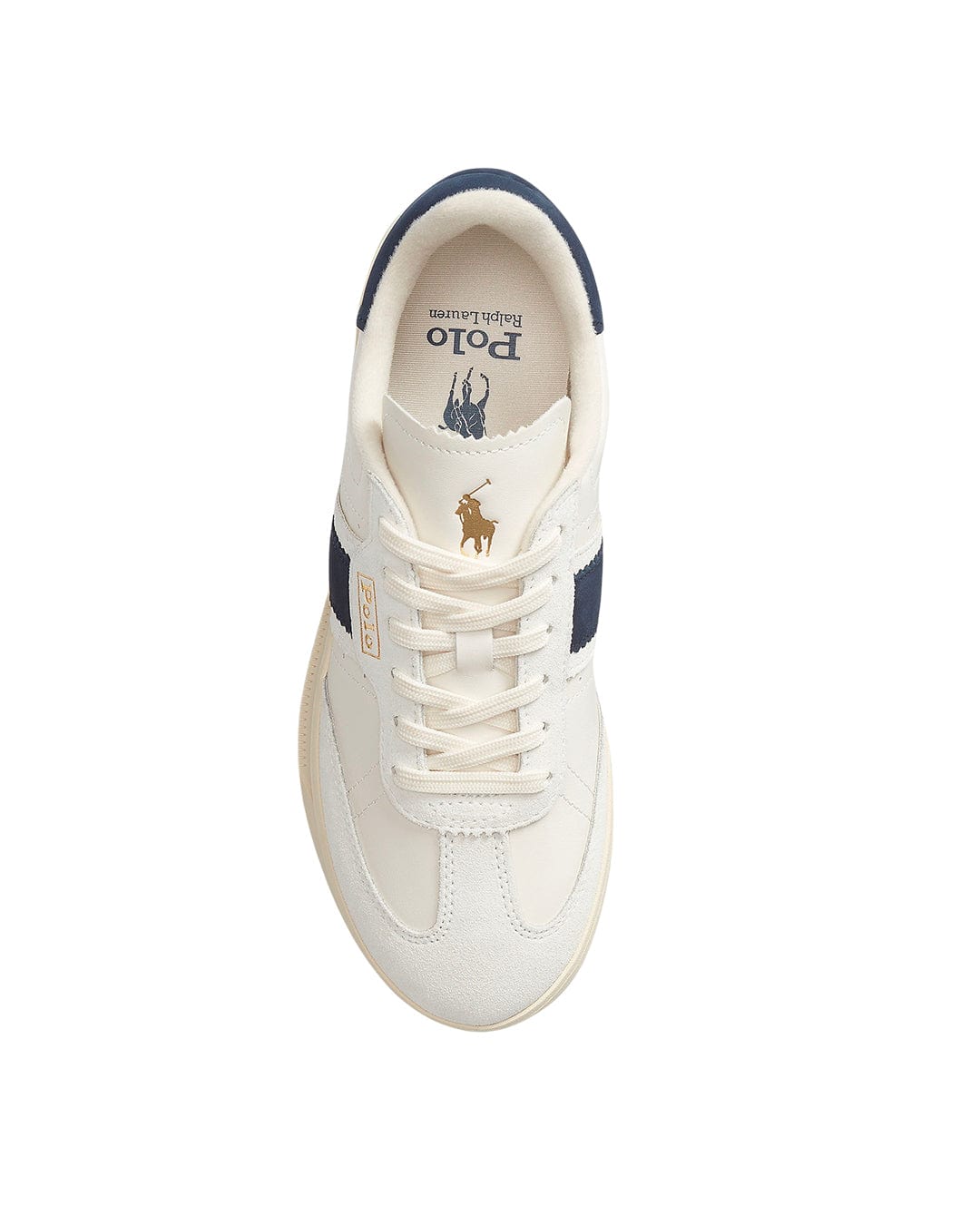 Polo Ralph Lauren Shoes HERITAGE AERA LEATHER-SUEDE SNEAKER WHITE