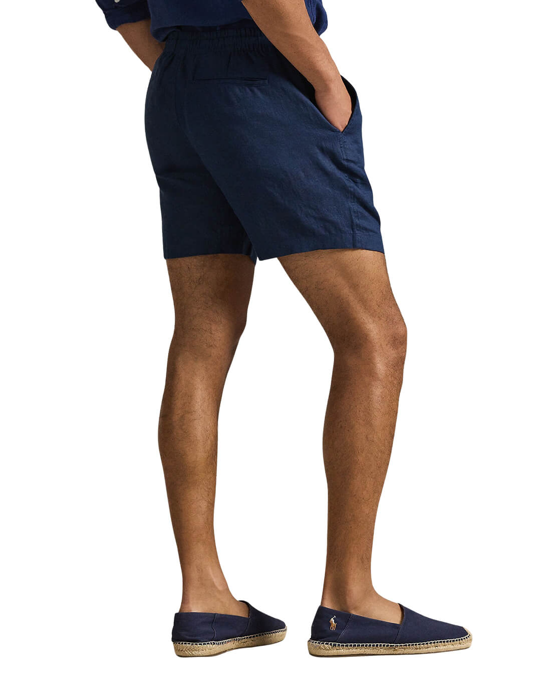 Polo Ralph Lauren Shorts Polo Ralph Lauren Navy Flat Front Linen Shorts