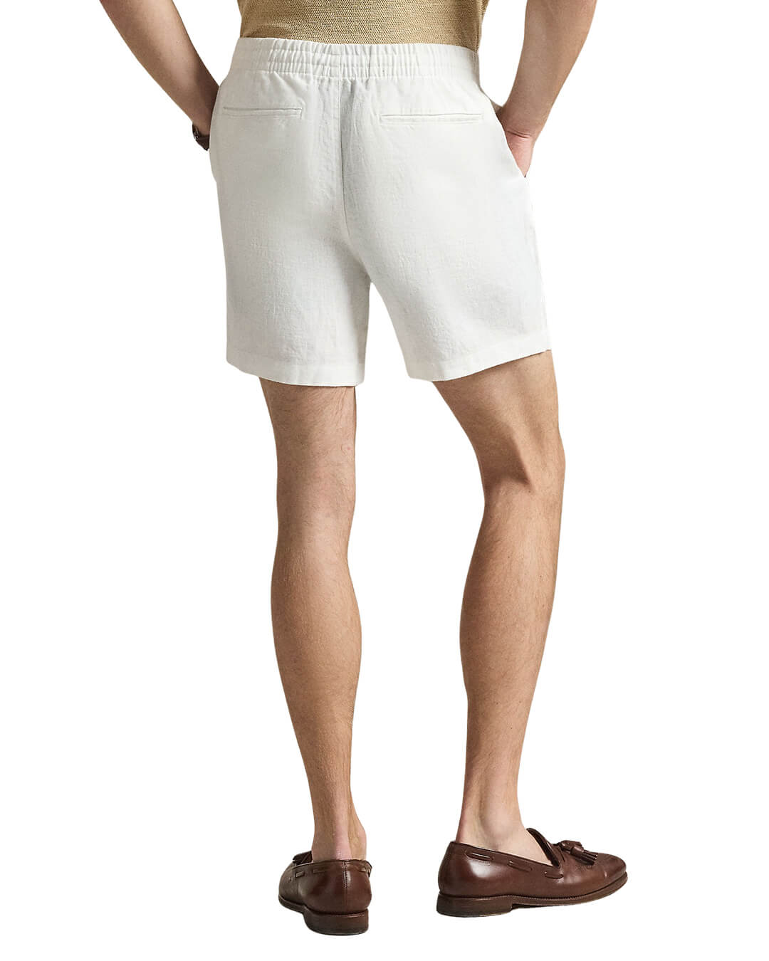Polo Ralph Lauren Shorts Polo Ralph Lauren White Flat Front Linen Shorts