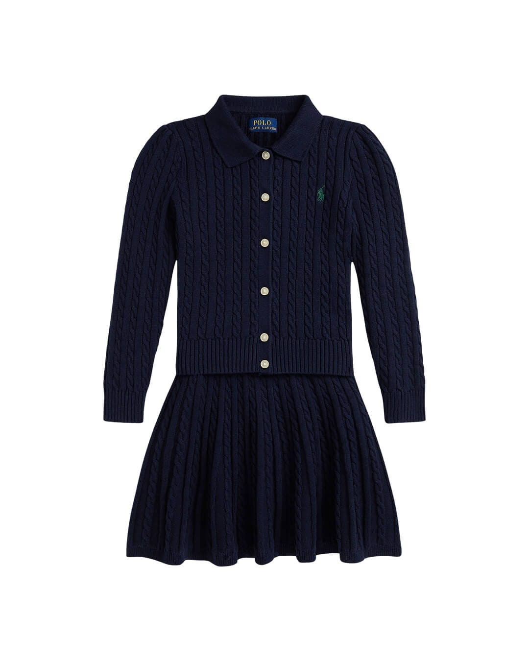 Polo Ralph Lauren Skirts COTTON POLO CARDIGAN & SKIRT SET NAVY