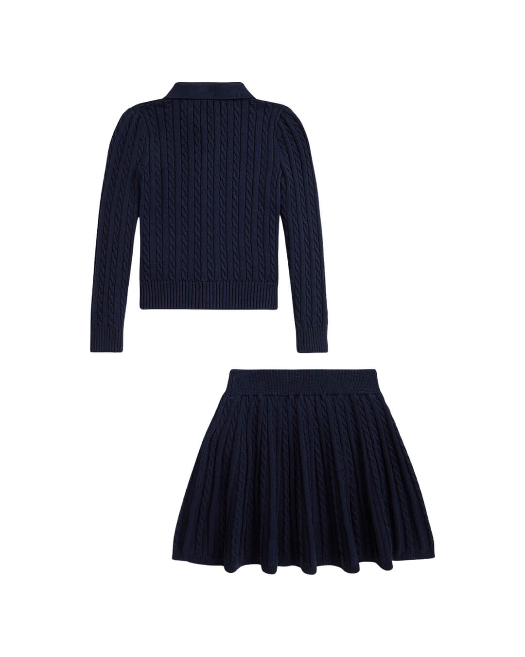 Polo Ralph Lauren Skirts COTTON POLO CARDIGAN & SKIRT SET NAVY
