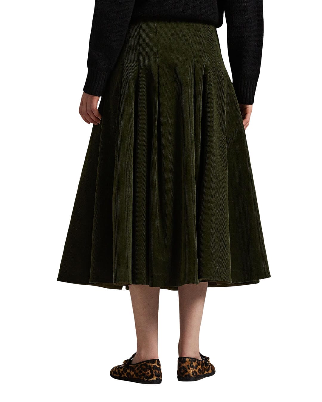 Polo Ralph Lauren Skirts PLEATED CORDUROY SKIRT DARK GREEN