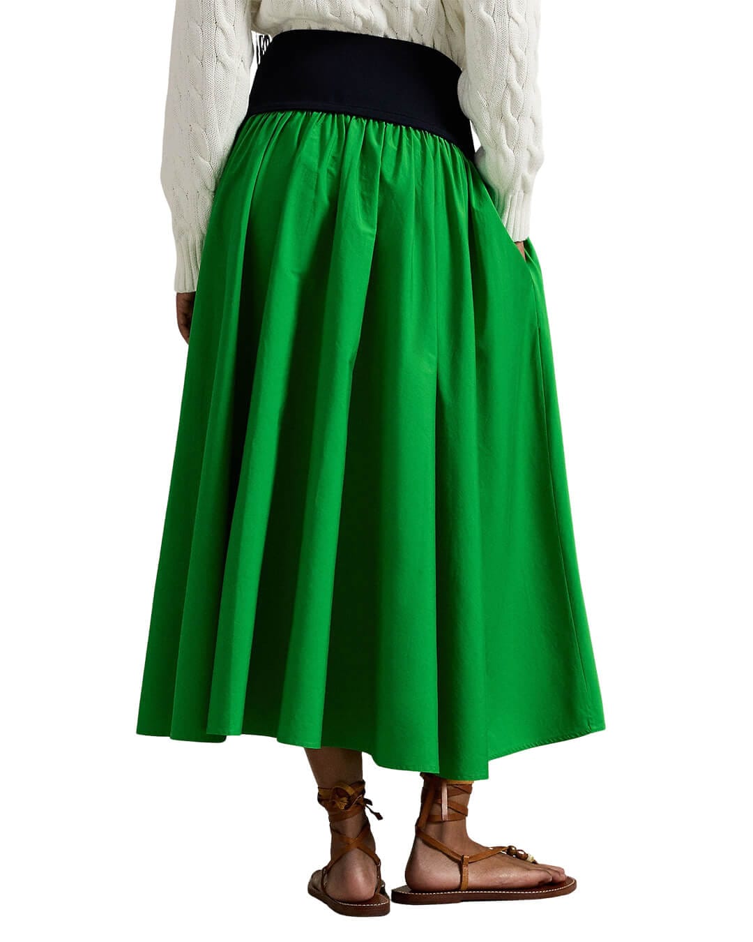 Polo Ralph Lauren Skirts Polo Ralph Lauren Green Contrast Waistband A Line Skirt