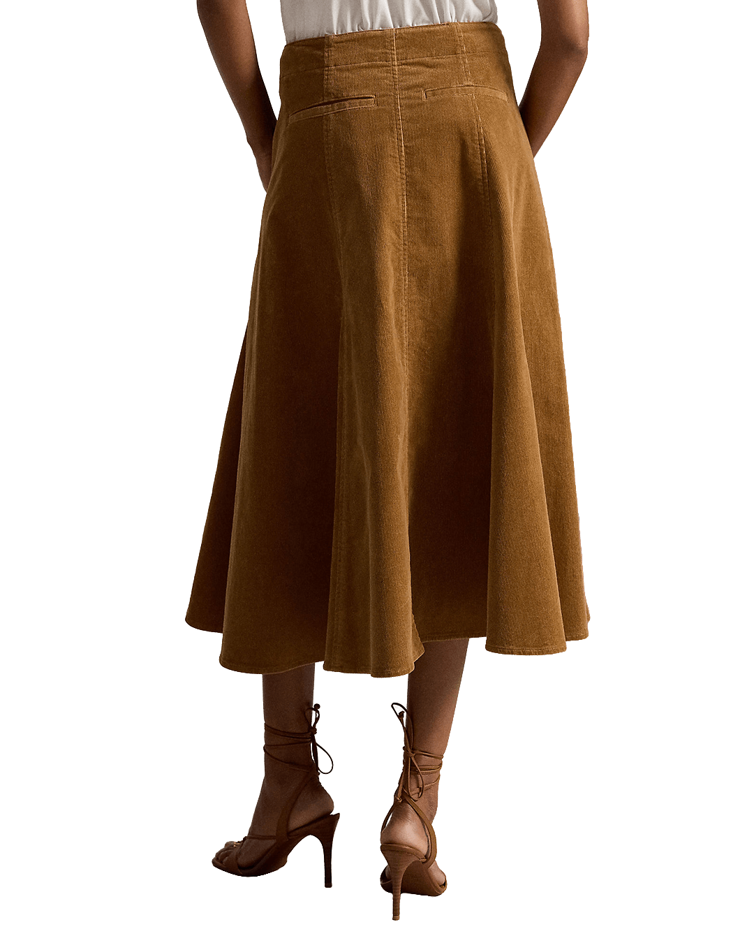 Polo Ralph Lauren Skirts Ralph Lauren Beige Ralph Lauren Corduroy A-Line Midi Skirt Beige