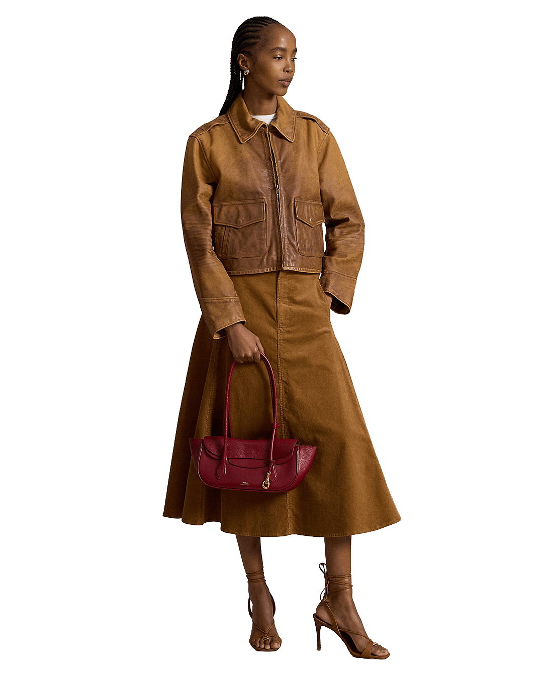 Polo Ralph Lauren Skirts Ralph Lauren Beige Ralph Lauren Corduroy A-Line Midi Skirt Beige
