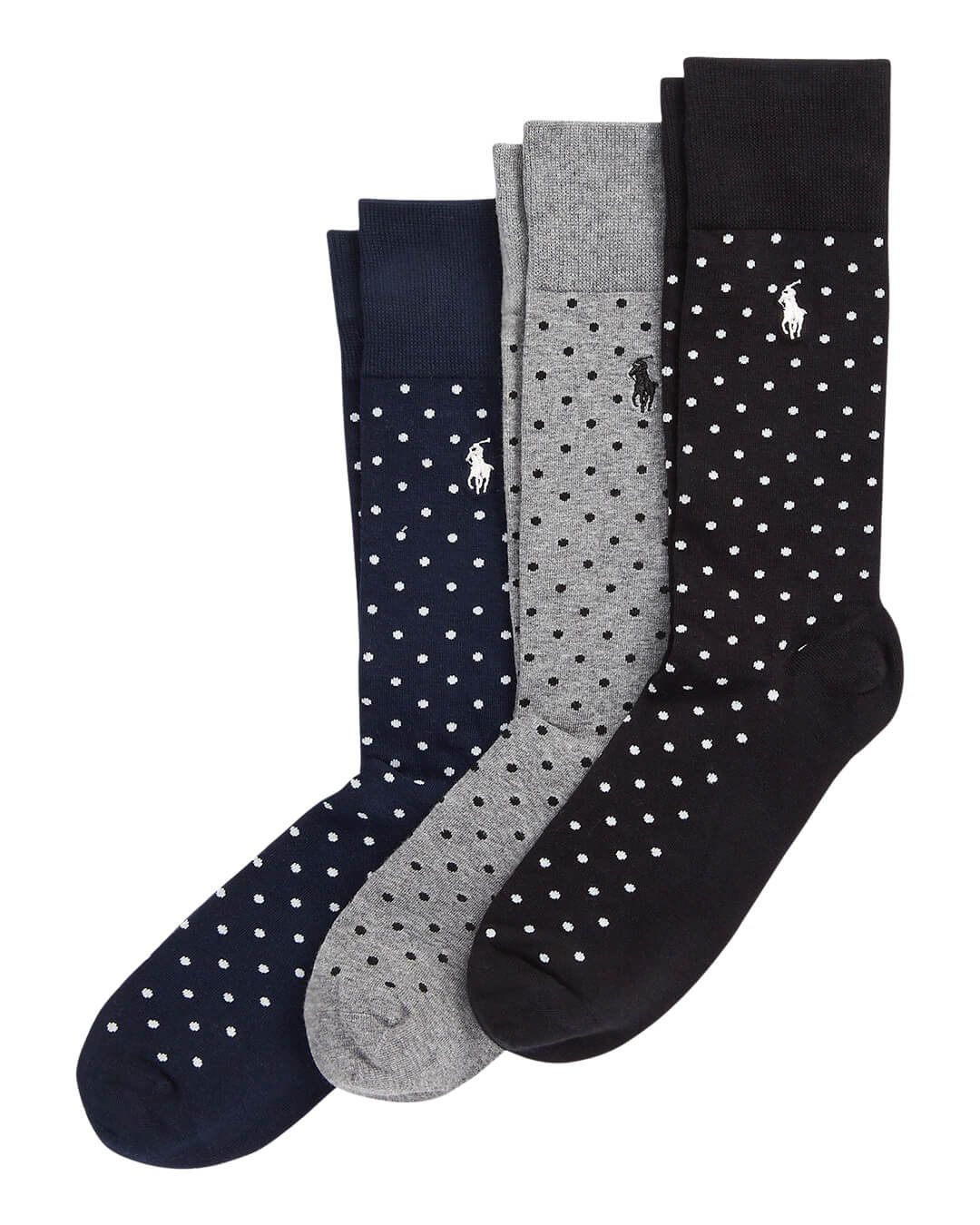 Polo Ralph Lauren Socks 43-46 Polo Ralph Lauren DOT SLACK CREW SOCK 3 PACK NAVY