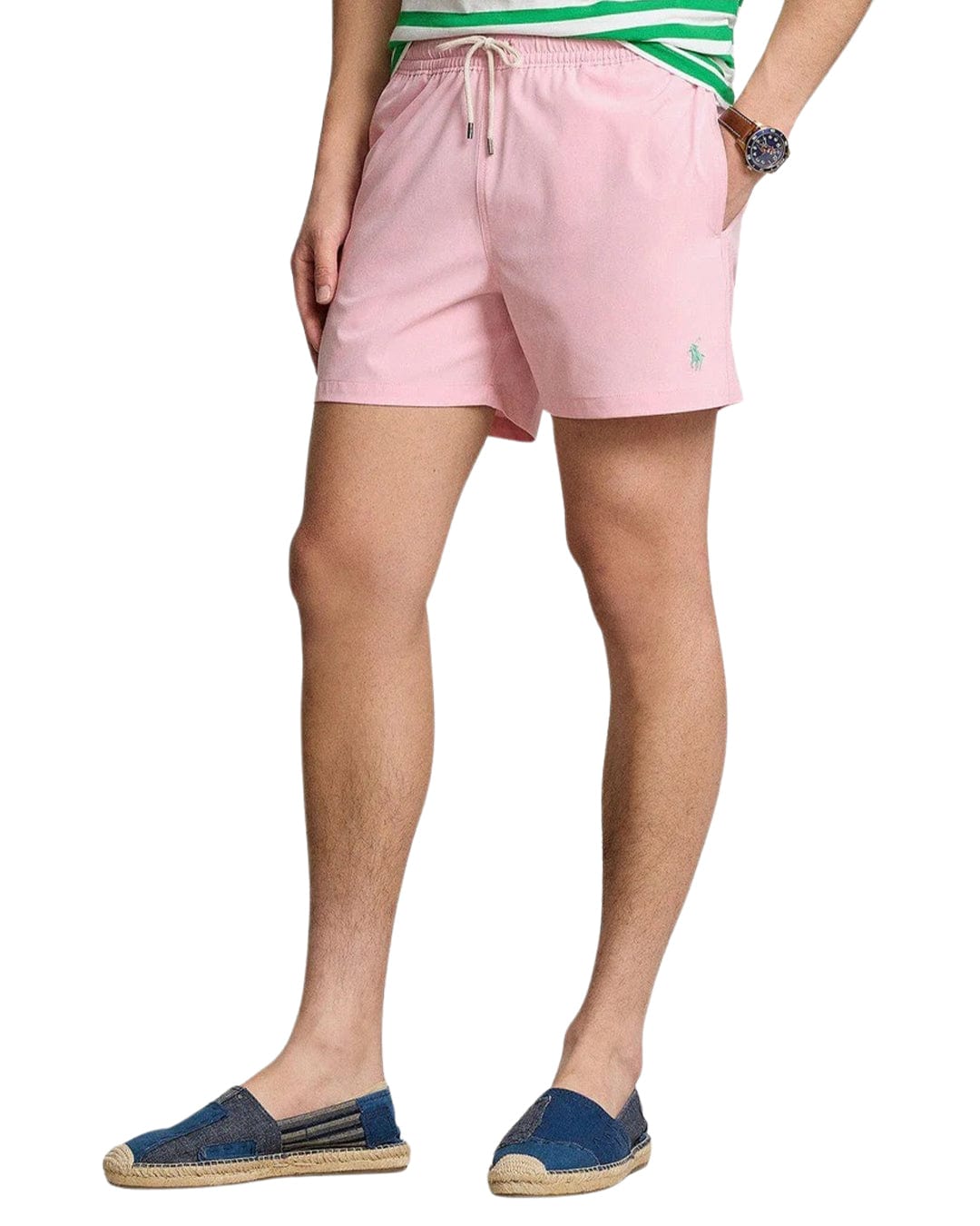 Polo Ralph Lauren Swimwear Polo Ralph Lauren Elastic Waist Pink Swim Shorts