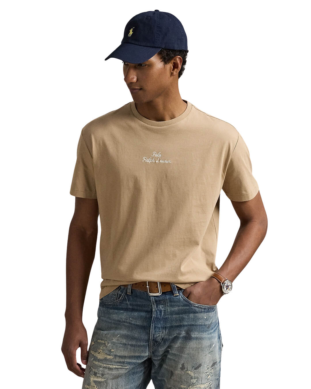 Polo Ralph Lauren T-Shirts CLASSIC FIT LOGO JERSEY T-SHIRT BEIGE/KHAKI