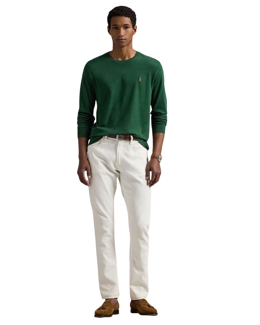 Polo Ralph Lauren T-Shirts CUSTOM SF SOFT COTTON LS T-SHIRT GREEN