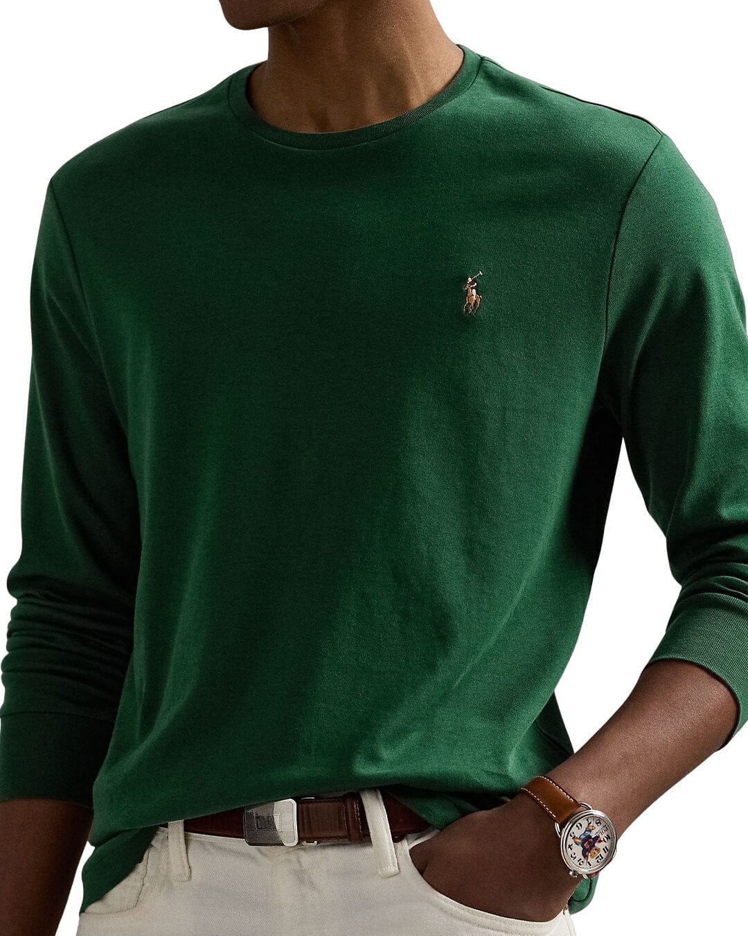 Polo Ralph Lauren T-Shirts CUSTOM SF SOFT COTTON LS T-SHIRT GREEN