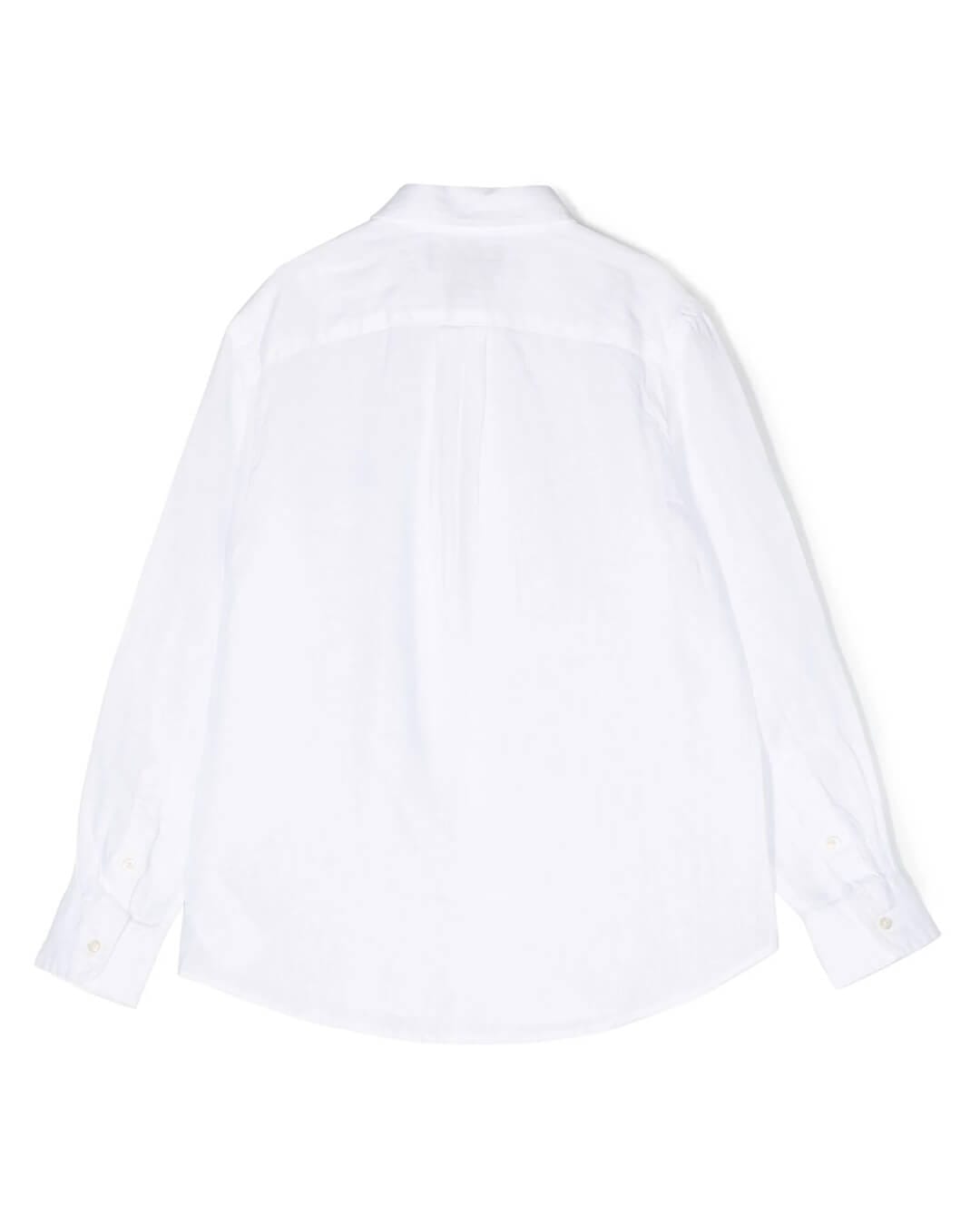 Polo Ralph Lauren T-Shirts Girls Polo Ralph Lauren White Long Sleeved Shirt