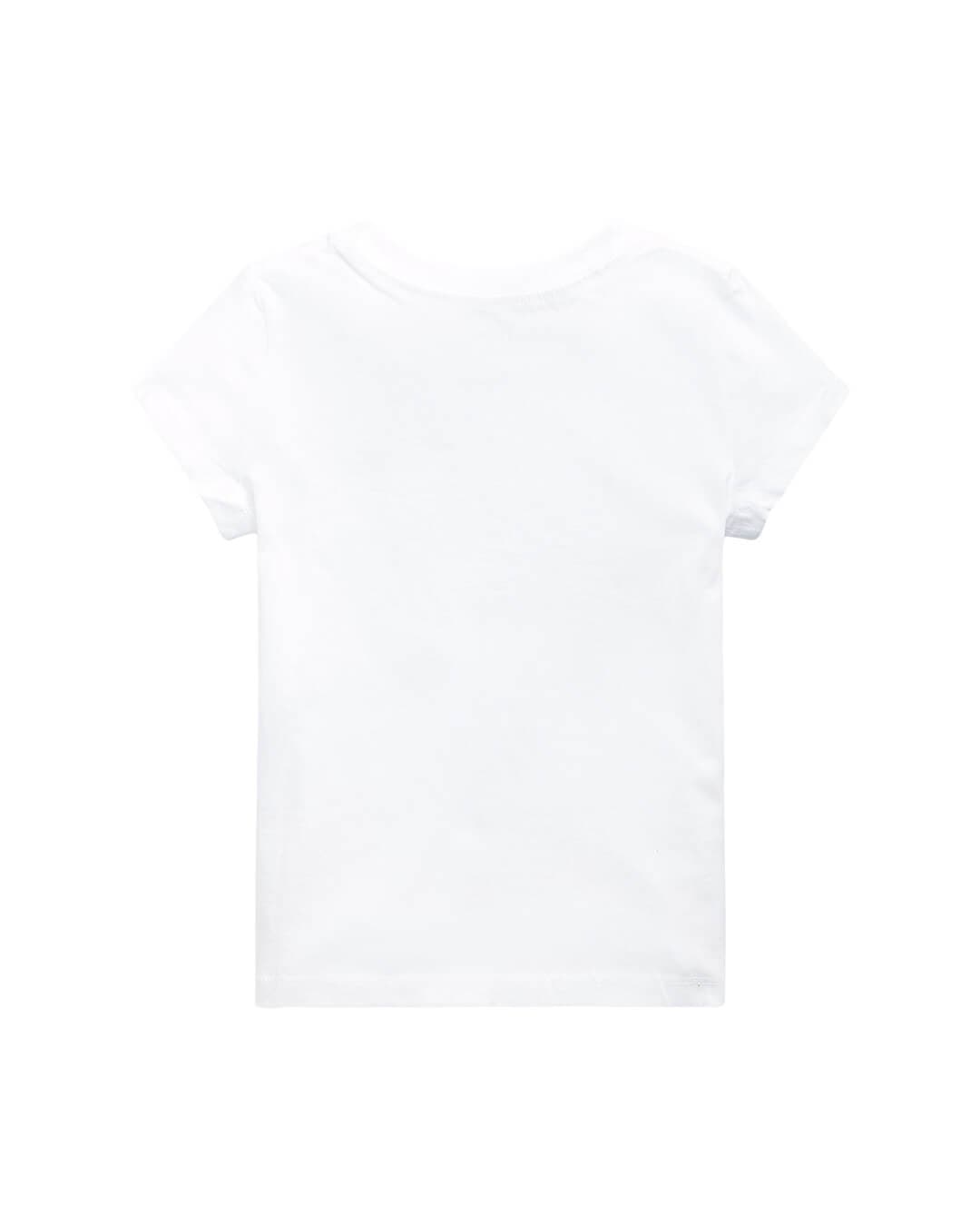 Polo Ralph Lauren T-Shirts Girls Polo Ralph Lauren White SS CN Knit T-Shirt