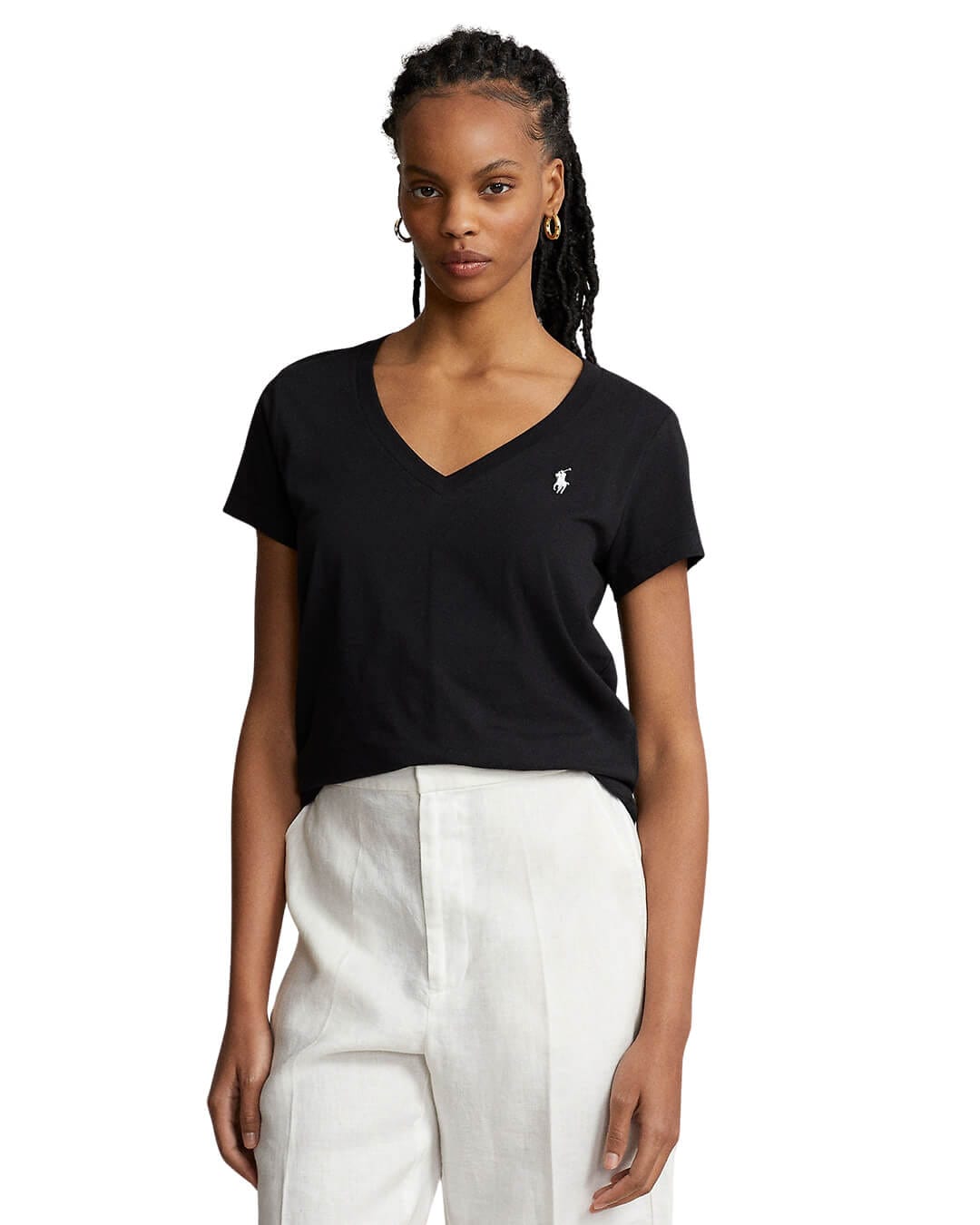 Polo Ralph Lauren T-Shirts Polo Ralph Lauren Black Short Sleeves V-Neck T-Shirt