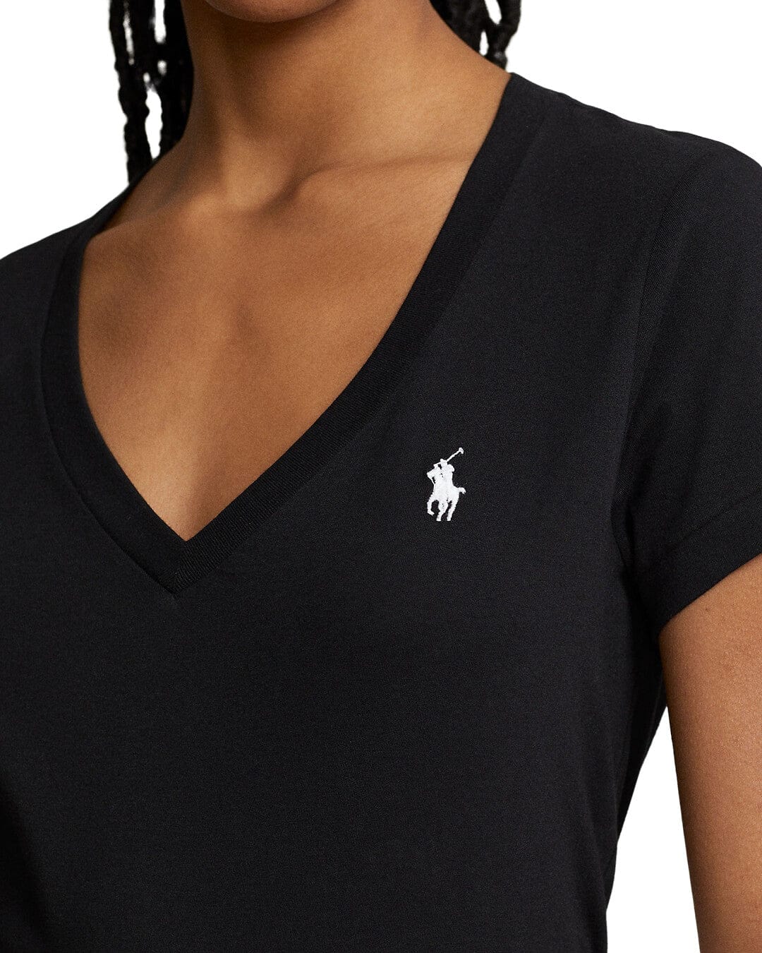 Polo Ralph Lauren T-Shirts Polo Ralph Lauren Black Short Sleeves V-Neck T-Shirt