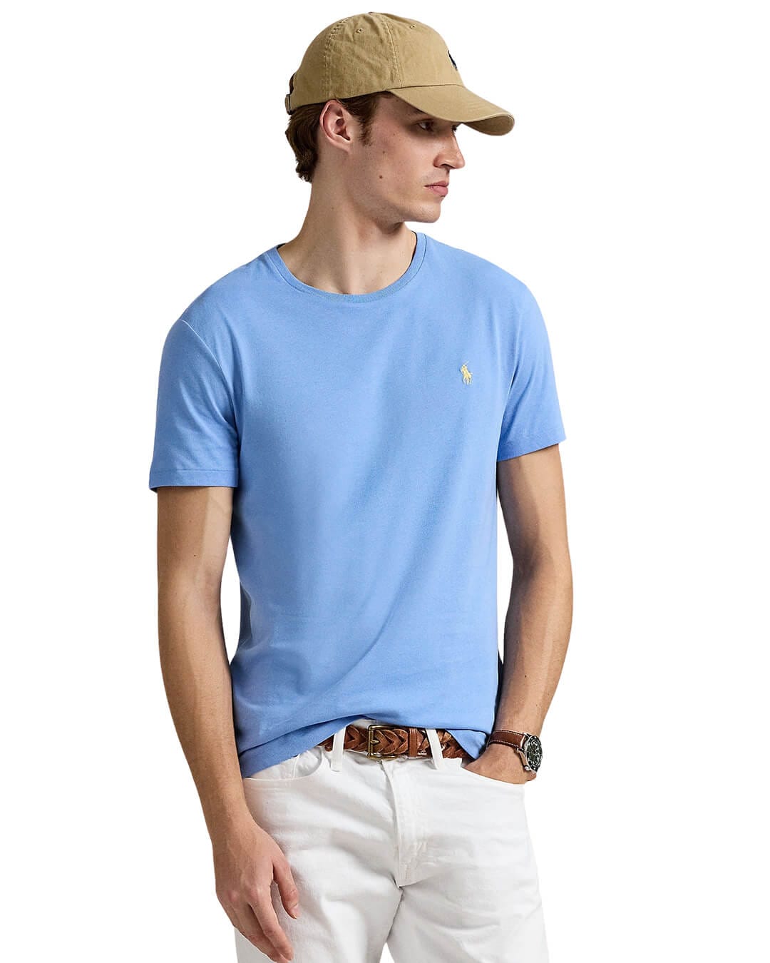 Polo Ralph Lauren T-Shirts Polo Ralph Lauren Blue Custom Slim Fit Jersey  T-Shirt
