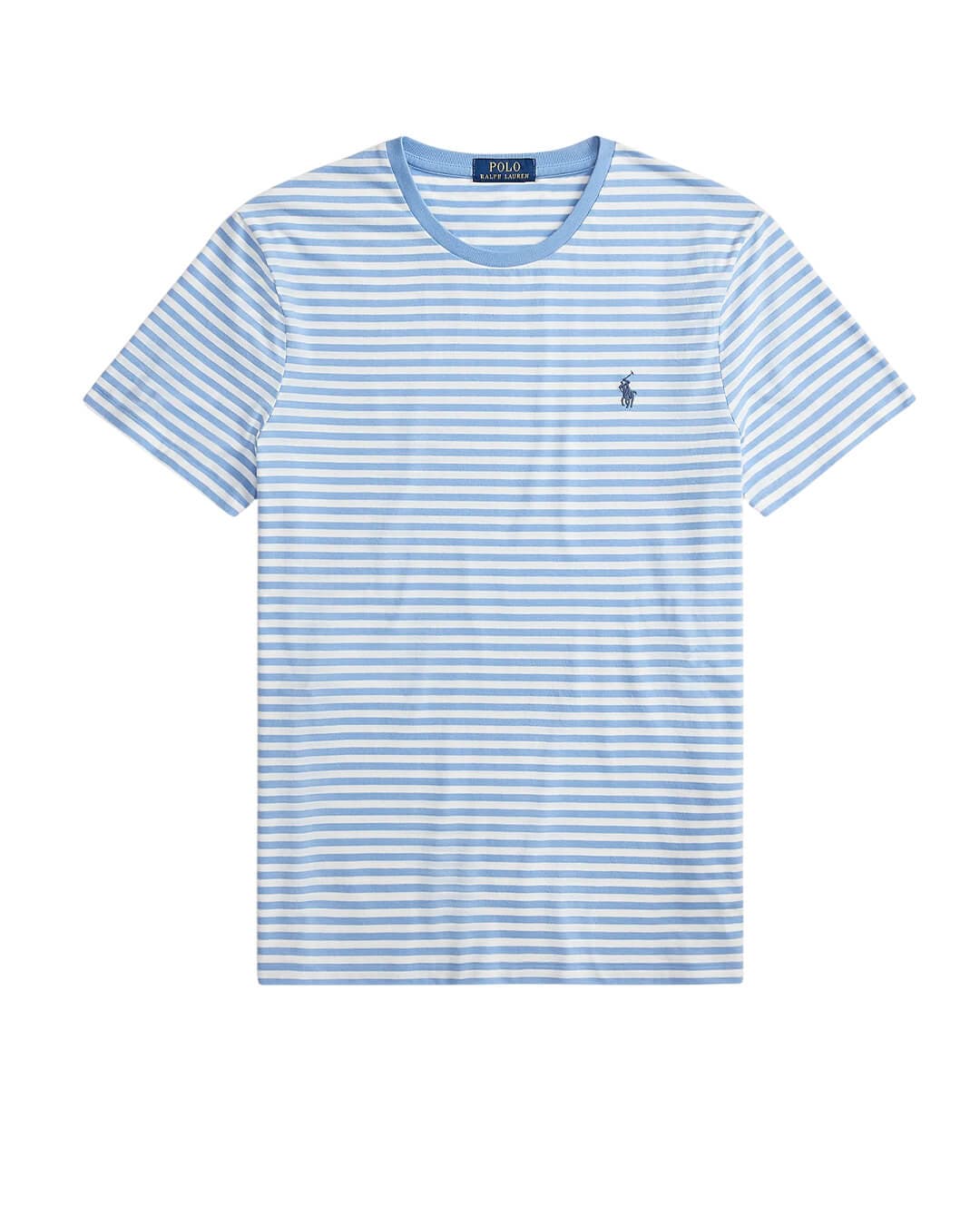 Polo Ralph Lauren T-Shirts Polo Ralph Lauren Blue  Custom Slim Fit Striped Jersey  T-Shirt