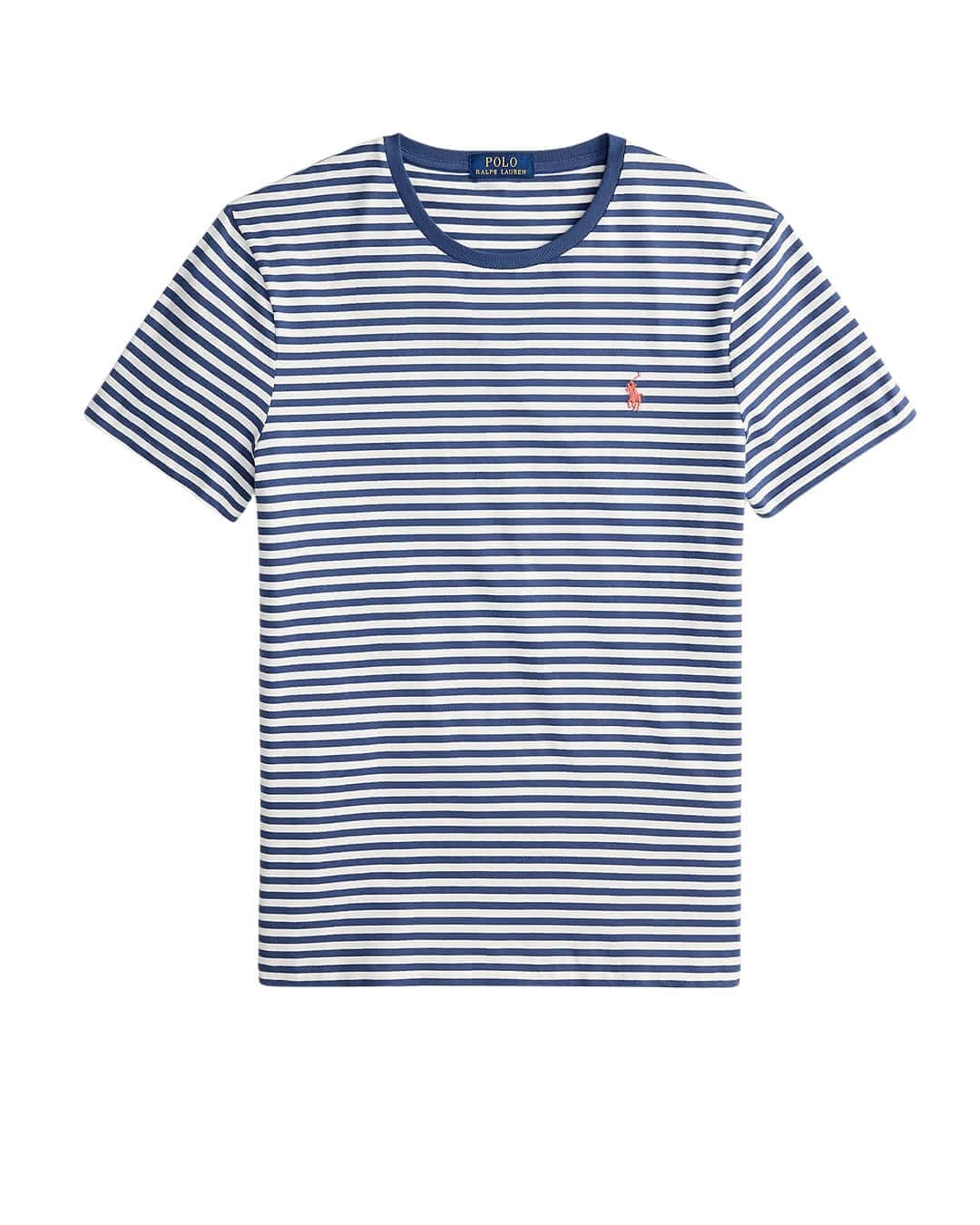 Polo Ralph Lauren T-Shirts Polo Ralph Lauren Navy Custom Slim Fit Striped Jersey T-Shirt