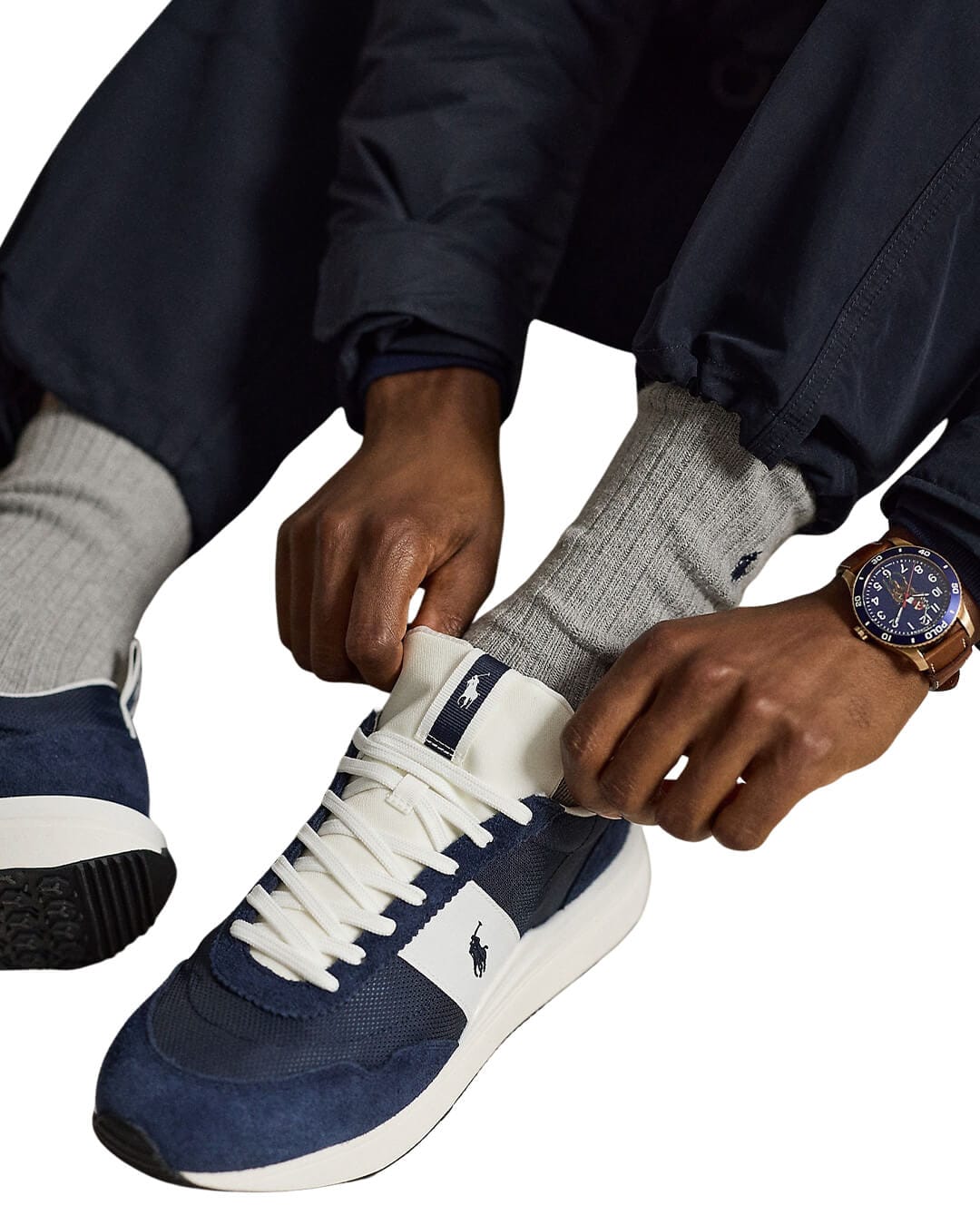 Polo Ralph Lauren Trainers Polo Ralph Lauren Navy Train 89 Rib  Trainers