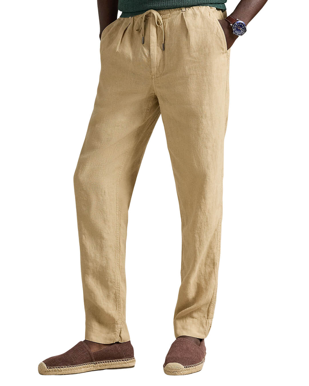 Polo Ralph Lauren Trousers Polo Ralph Lauren Beige Lateef Slim Tapered Fit Linen  Trousers
