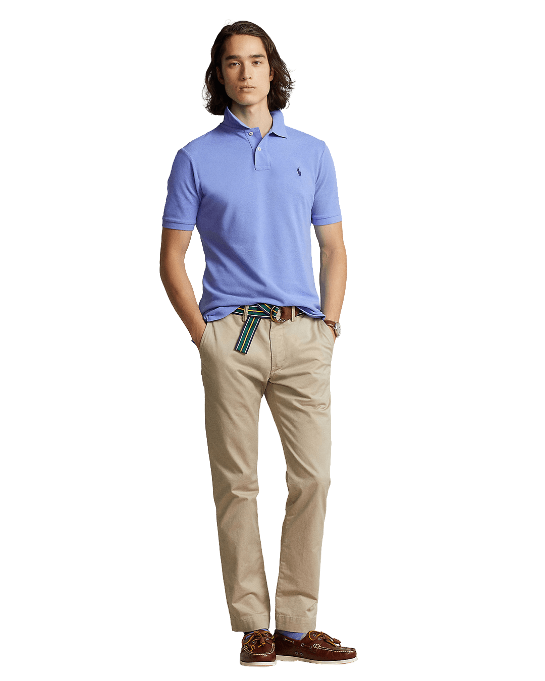 Polo Ralph Lauren Trousers Polo Ralph Lauren Beige Washed Stretch Slim Fit Chino Trousers