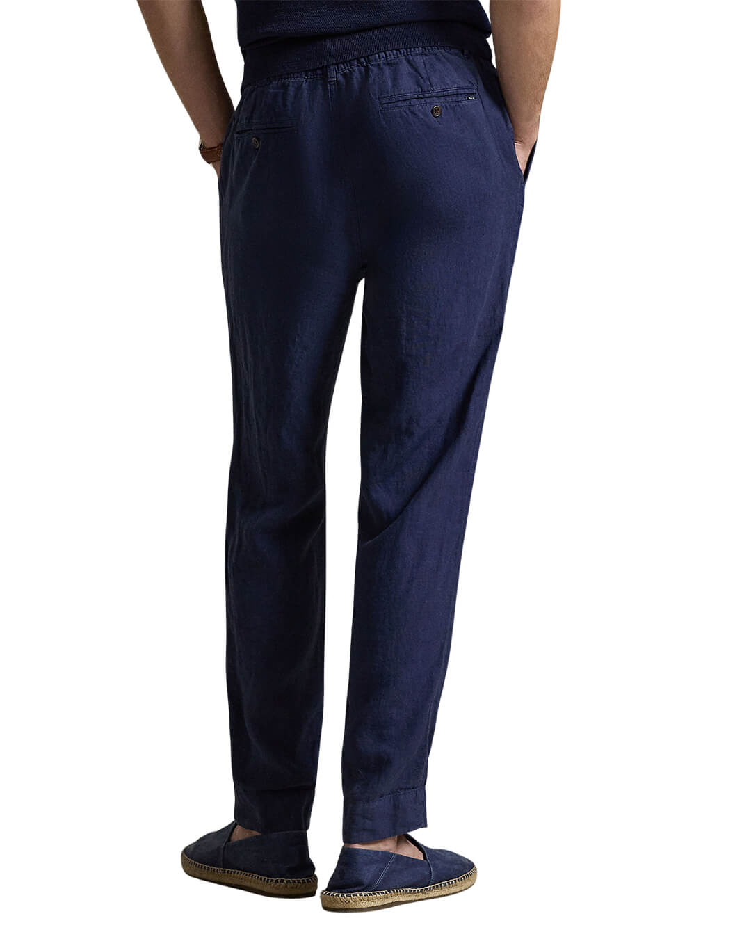 Polo Ralph Lauren Trousers Polo Ralph Lauren Navy Lateef Slim Tapered Fit Linen Trousers