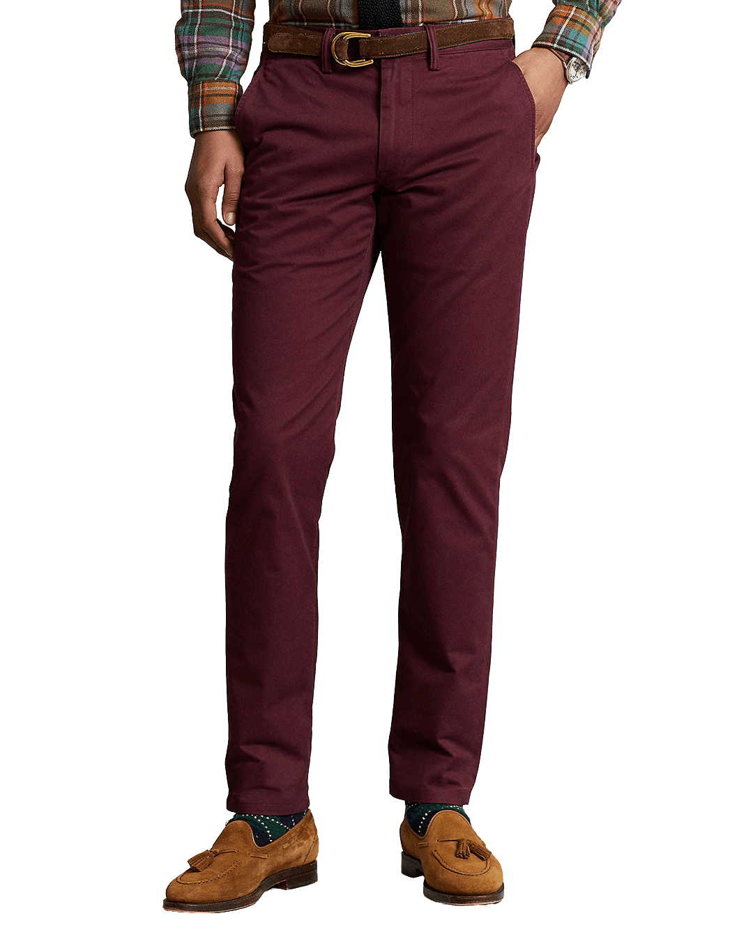 Polo Ralph Lauren Trousers Polo Ralph Lauren Red Bedford Stretch Straight Fit Chino Trousers