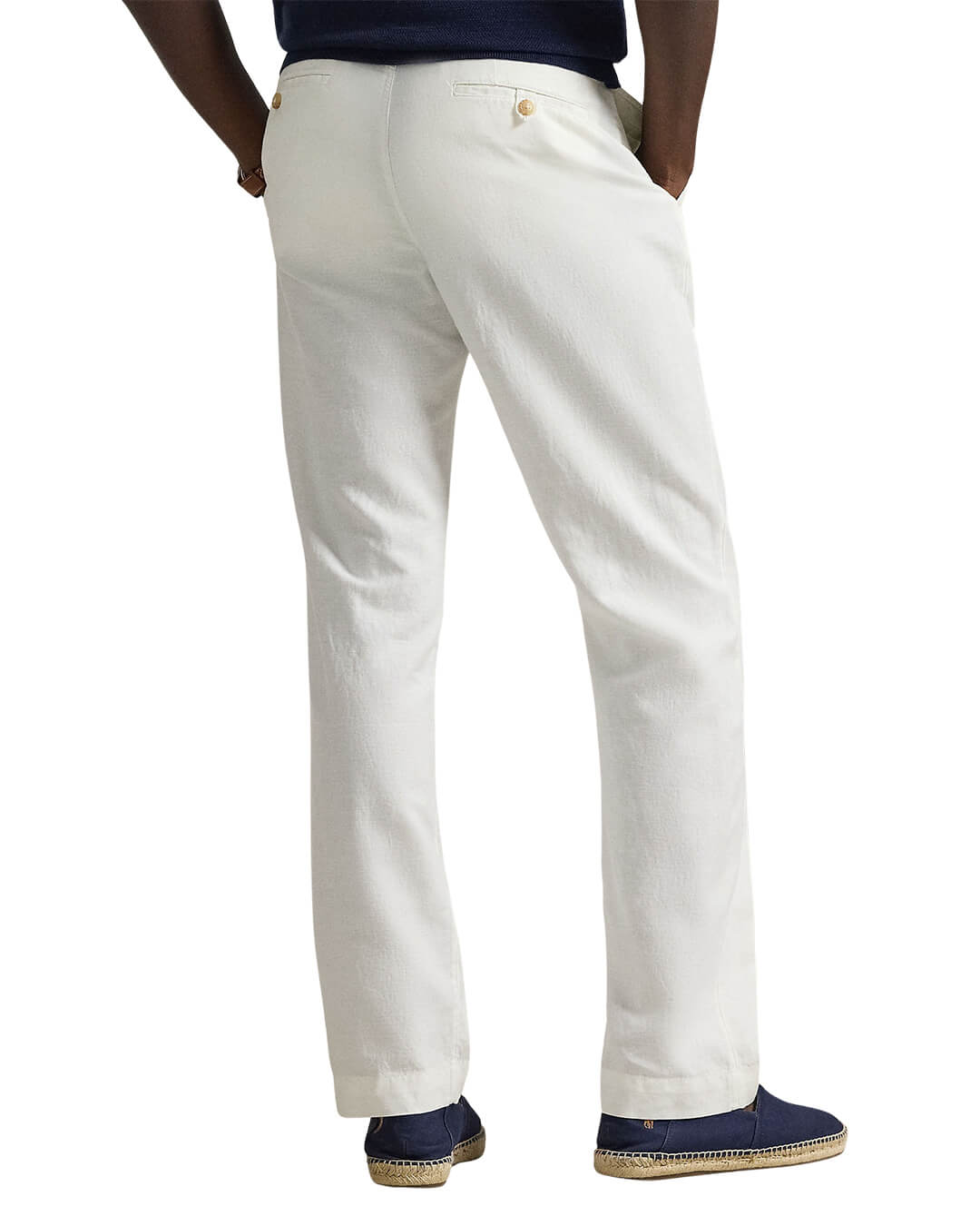 パンツ Polo Ralph Lauren Linen Trousers Polo Ralph Lauren White Woven Linen Trousers - Bortex Fine Tailoring