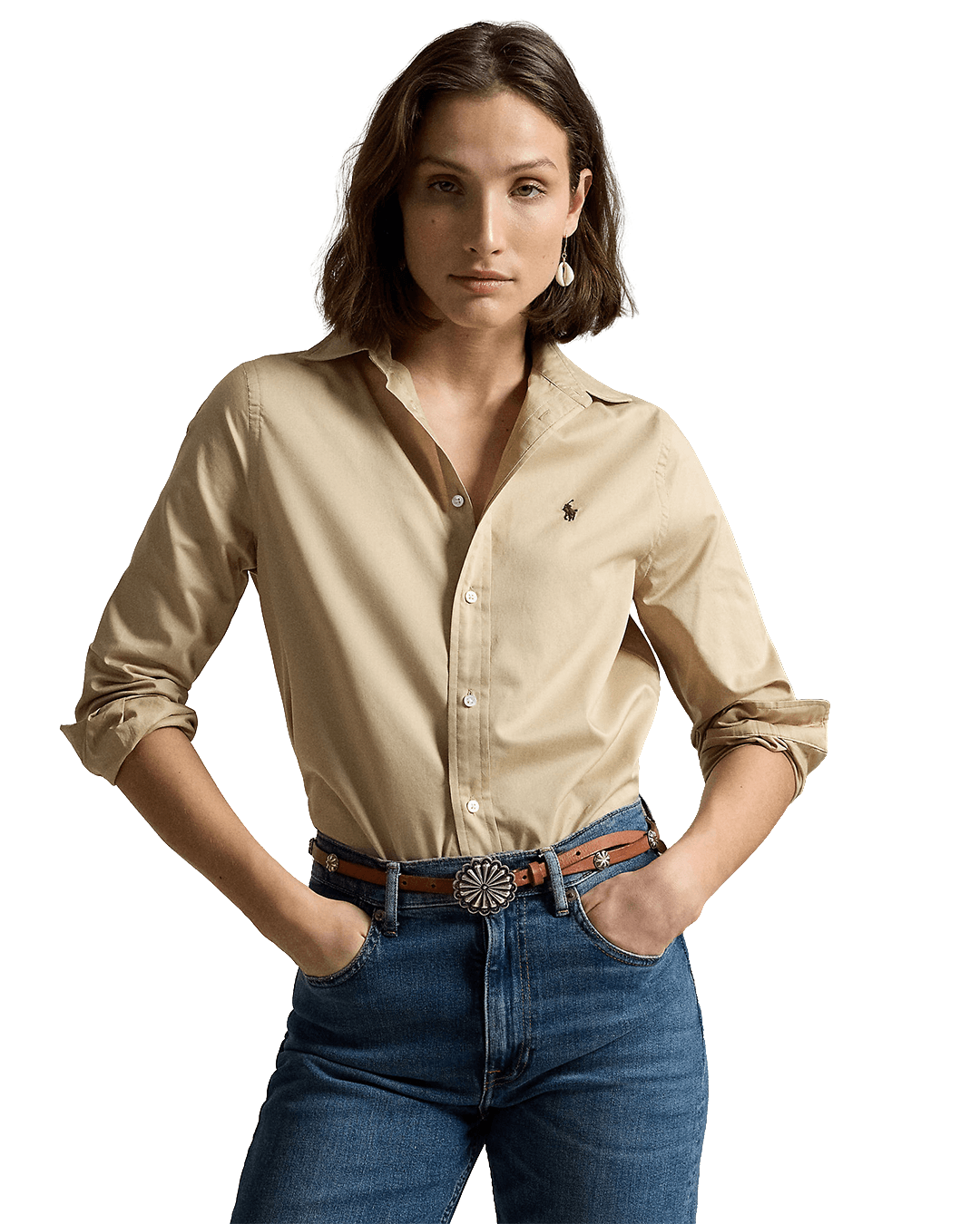 Ralph Lauren Shirts Ralph Lauren Brown Ralph Lauren Classic Fit Cotton Twill Shirt Brown